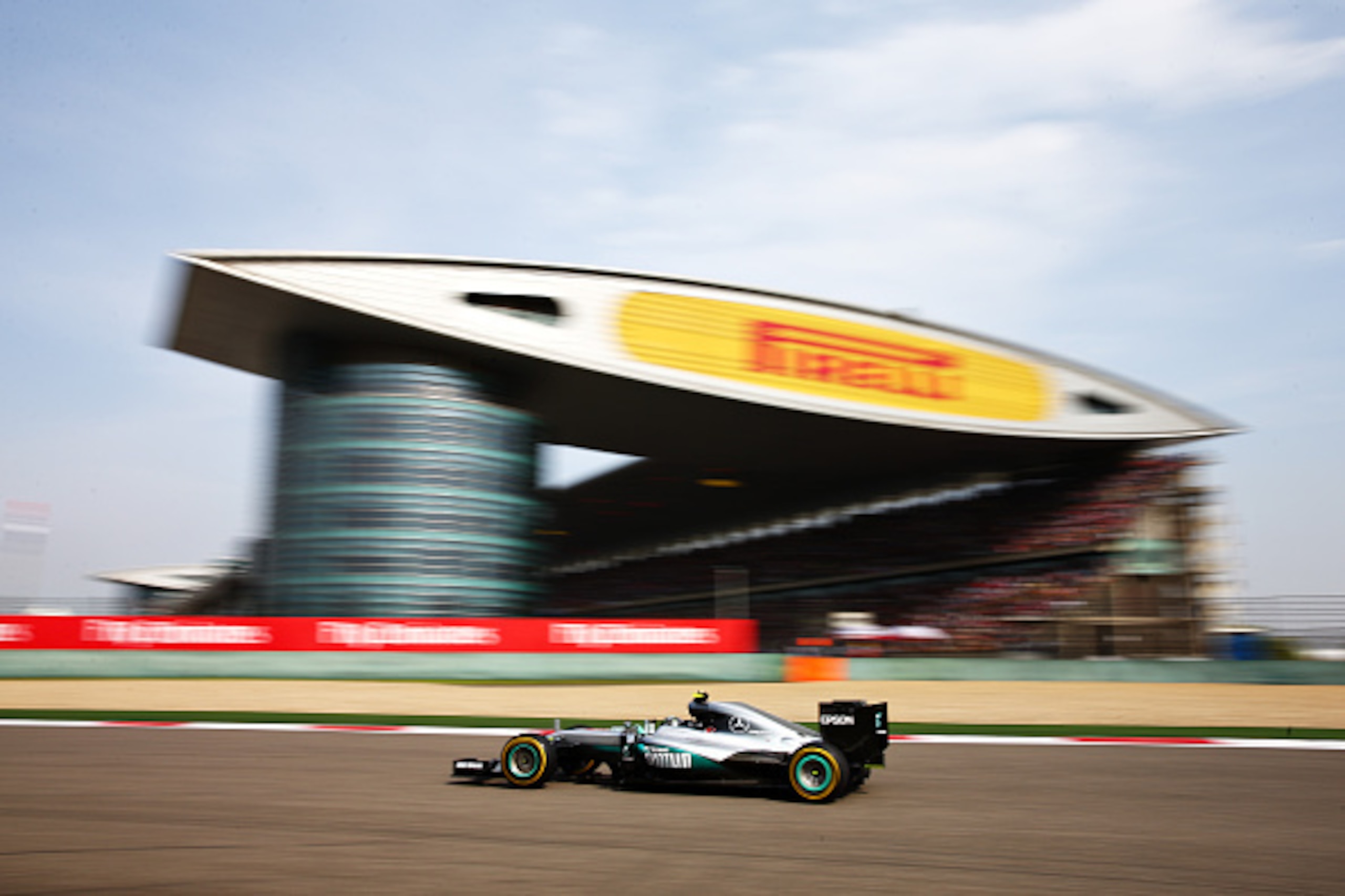 SHANGHAI, CHINA - APRIL 17: Nico Rosberg of Germany driving the (6) Mercedes AMG Petronas F1 Team Mercedes F1 WO7 Mercedes PU106C Hybrid turbo on track during the Formula One Grand Prix of China at Shanghai International Circuit on April 17, 2016 in Shang