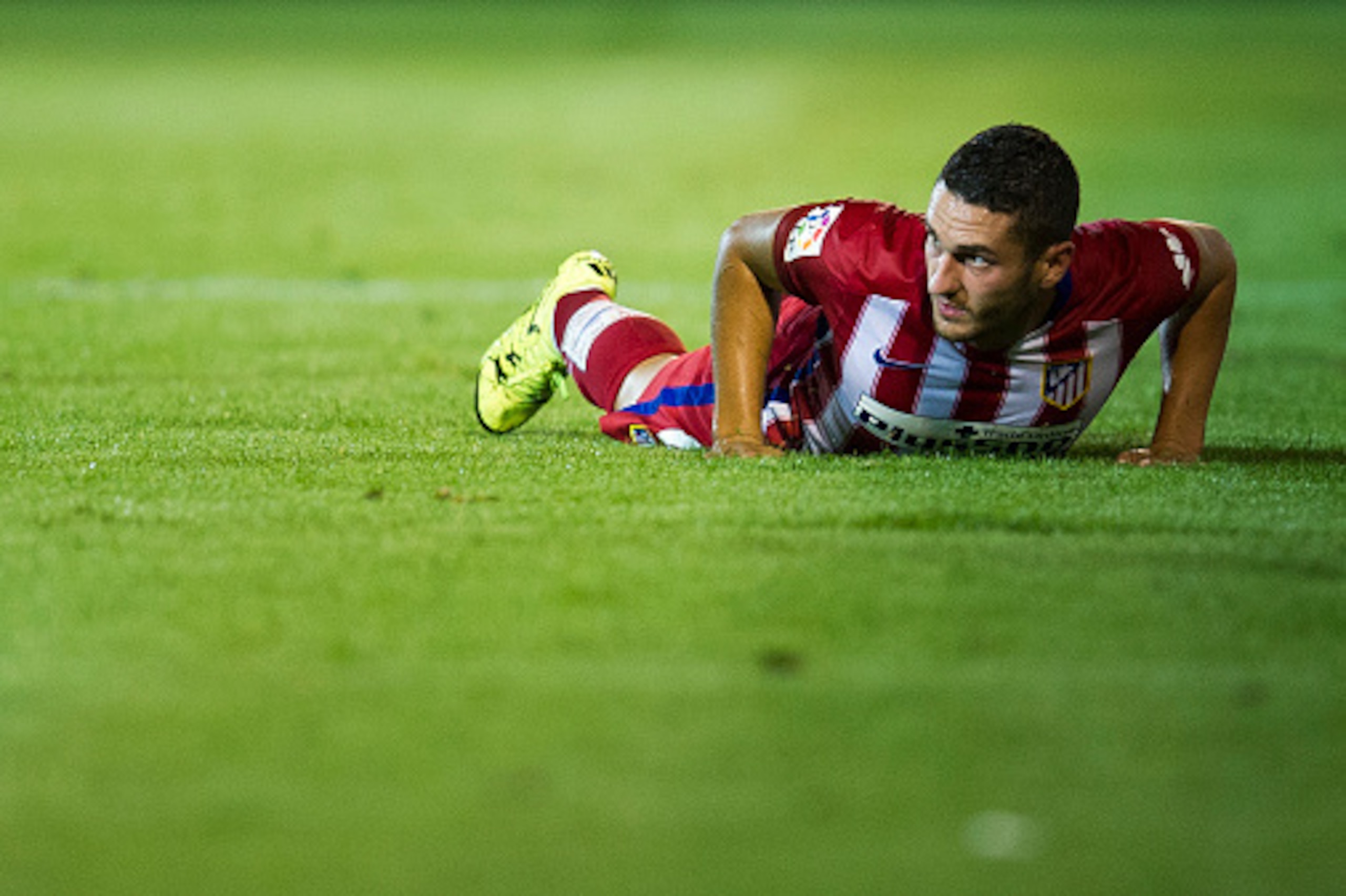 EIBAR, SPAIN - SEPTEMBER 19: Jorge Resurreccion 'Koke' of Atletico de Madrid reacts during the La Liga match between SD Eibar andÊAtletico de MadridÊat Ipurua Municipal Stadium on September 19, 2015 in Eibar, Spain.  (Photo by Juan Manuel Serrano Arce/Get