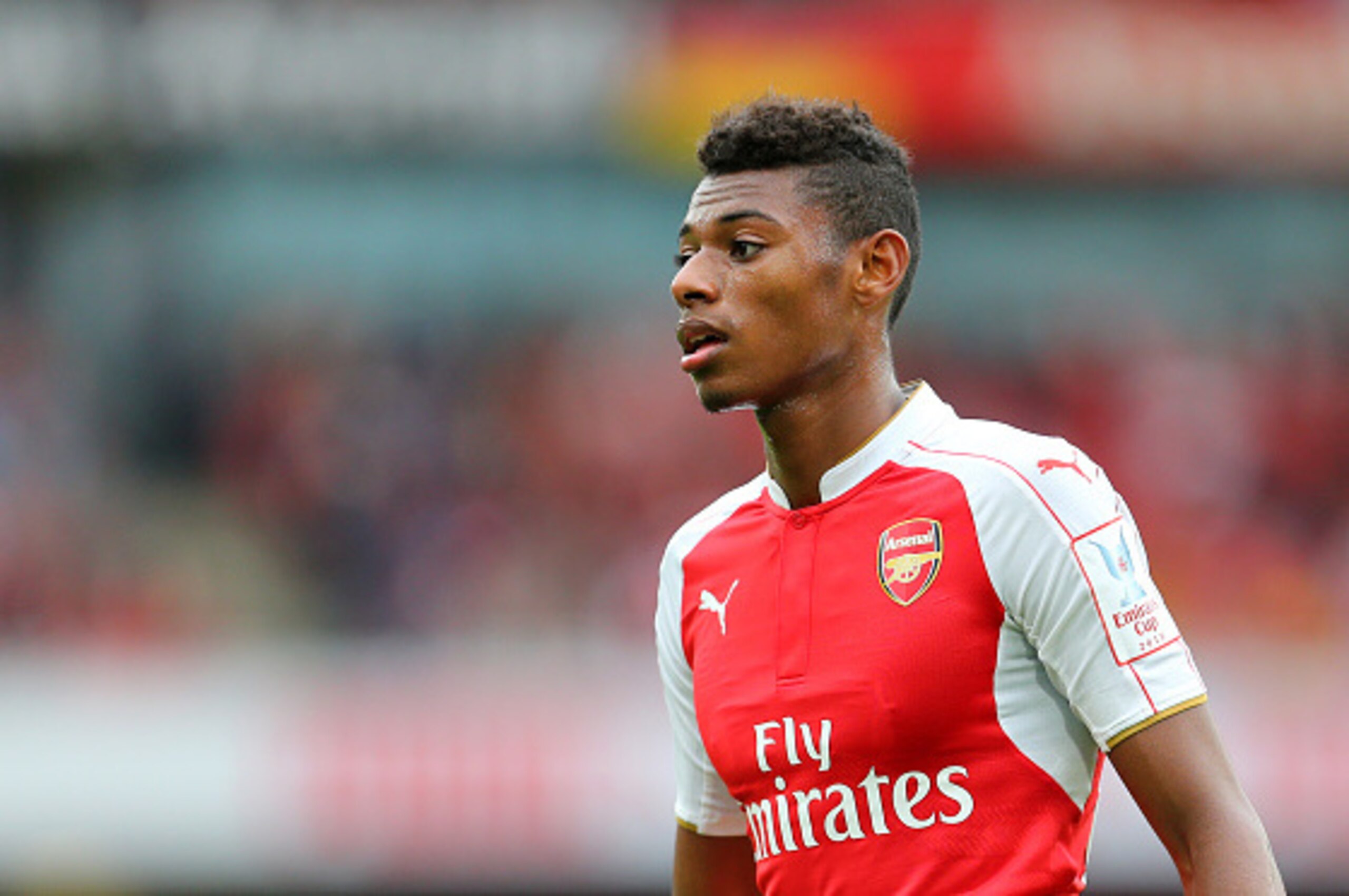LONDON, ENGLAND - JULY 26: Jeff Reine-Adelaide of Arsenal during the Emirates Cup match between Arsenal and VfL Wolfsburg at Emirates Stadium on July 26, 2015 in London, England.  (Photo by Catherine Ivill - AMA/Getty Images).