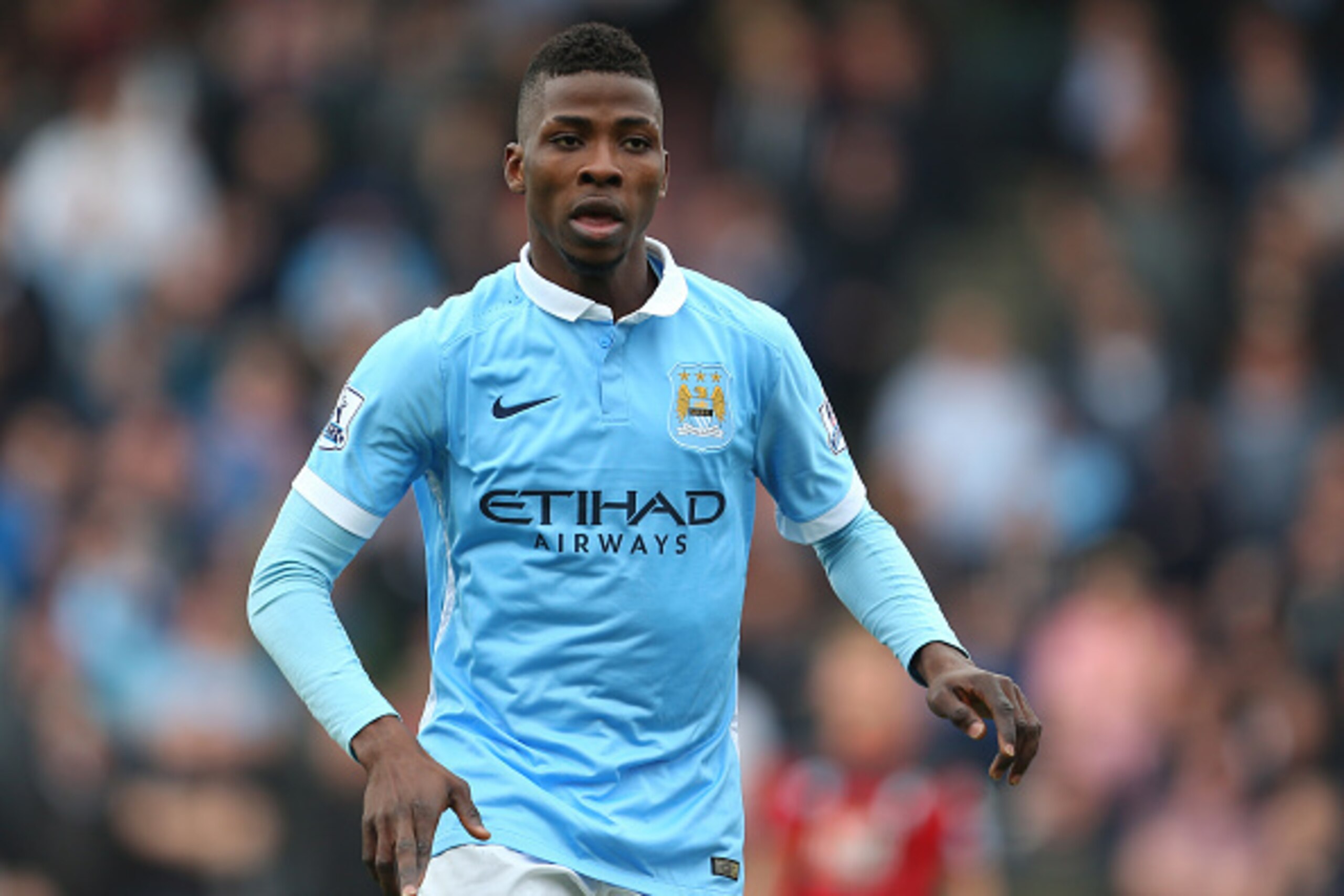 BOURNEMOUTH, ENGLAND - APRIL 02: Kelechi Iheanacho of Manchester City during the Barclays Premier League match between AFC Bournemouth and Manchester City at Vitality Stadium on April 2, 2016 in Bournemouth, England. (Photo by Catherine Ivill - AMA/Getty BOURNEMOUTH, ENGLAND - APRIL 02: Kelechi Iheanacho of Manchester City during the Barclays Premier League match between AFC Bournemouth and Manchester City at Vitality Stadium on April 2, 2016 in Bournemouth, England. (Photo by Catherine Ivill - AMA/Getty