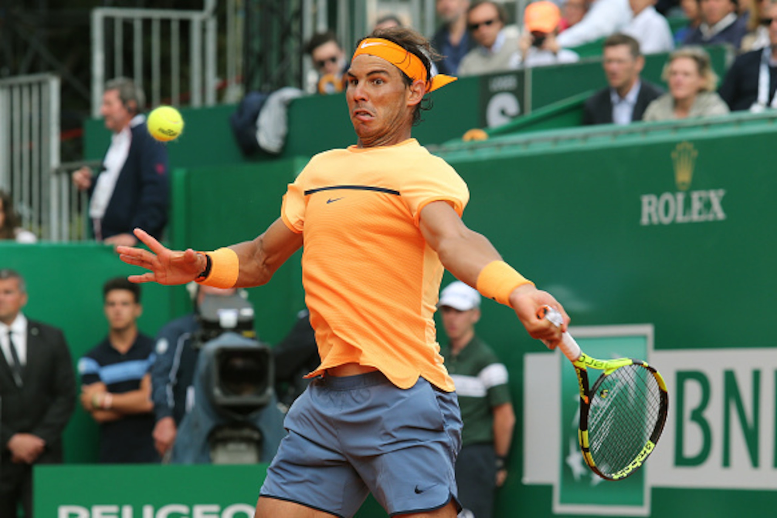 MONTE-CARLO, MONACO - APRIL 17: Rafael Nadal of Spain in action during the final of the 2016 Monte-Carlo Rolex Masters at Monte-Carlo Country Club on April 17, 2016 in Monte-Carlo, Monaco. (Photo by Jean Catuffe/Getty Images) MONTE-CARLO, MONACO - APRIL 17: Rafael Nadal of Spain in action during the final of the 2016 Monte-Carlo Rolex Masters at Monte-Carlo Country Club on April 17, 2016 in Monte-Carlo, Monaco. (Photo by Jean Catuffe/Getty Images)