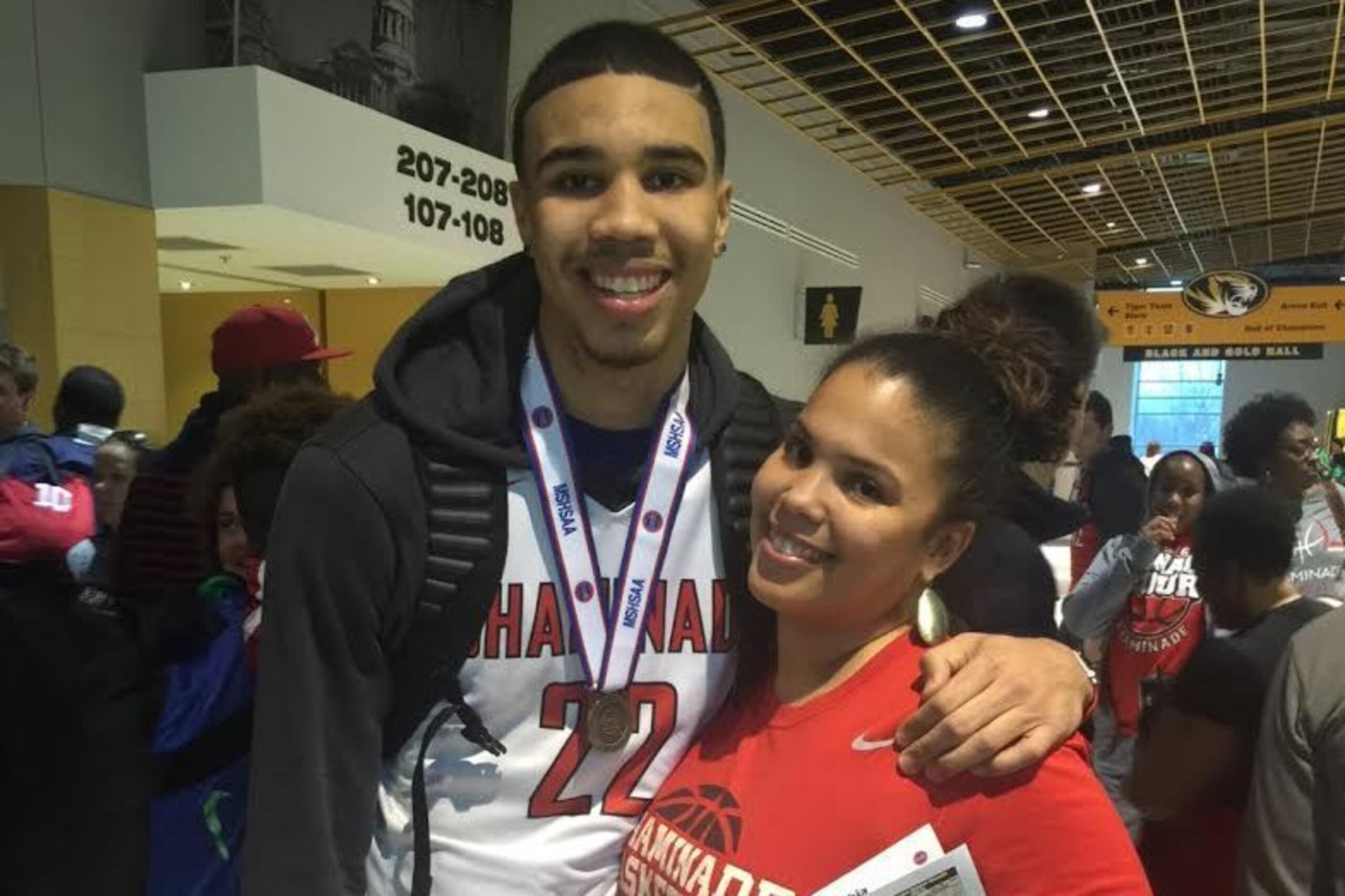 Tatum and his mother, Brandy Cole.