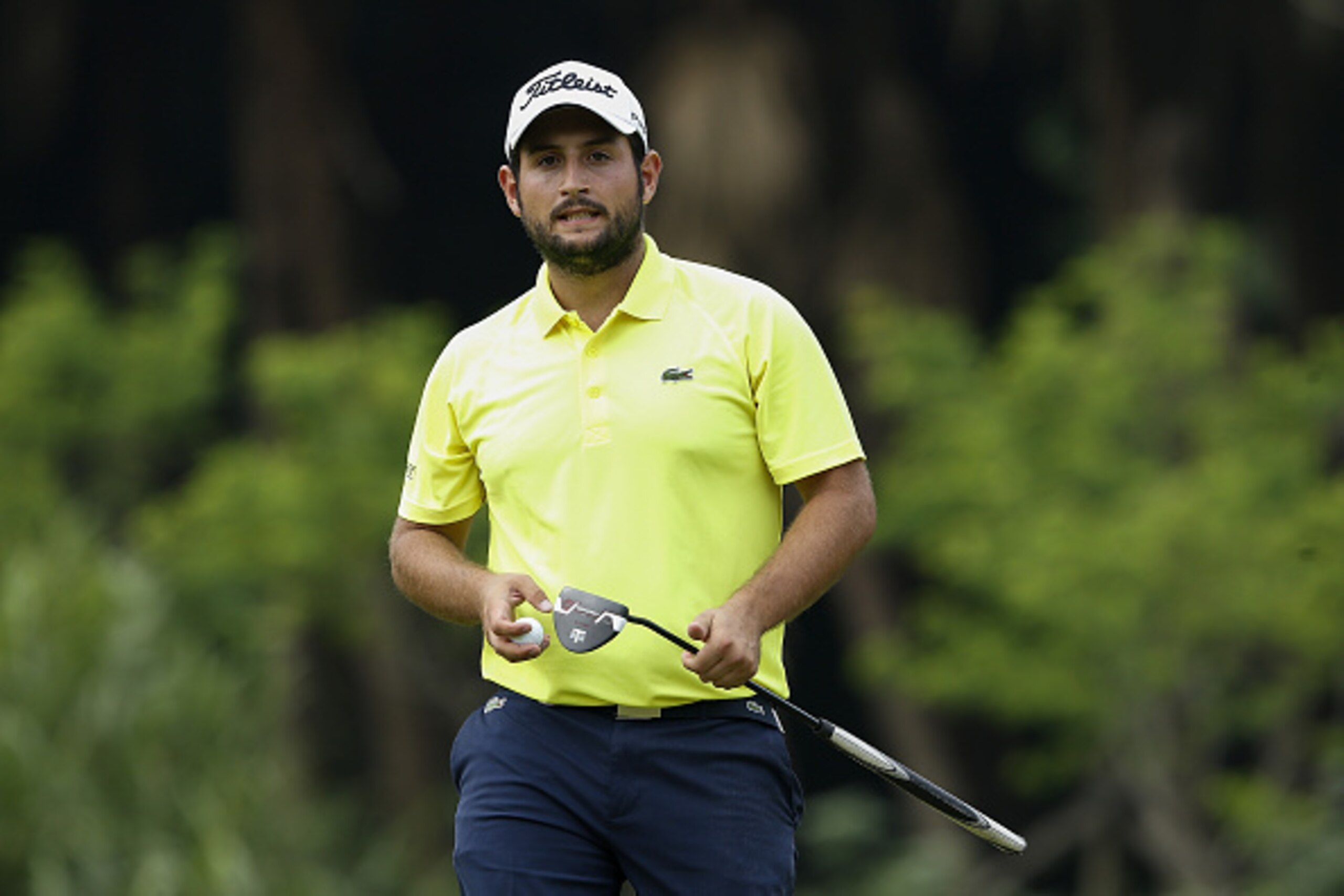 SHENZHEN, CHINA - APRIL 21:  Alexander Levy of France plays a shot during the first round of the Shenzhen International at Genzon Golf Club on April 21, 2016 in Shenzhen, China.     (Photo by Lintao Zhang/Getty Images)