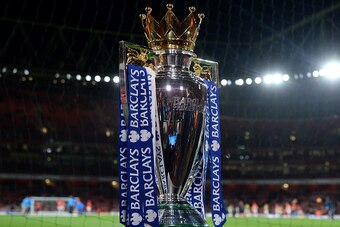 LONDON, ENGLAND - DECEMBER 21:  The Barclays Premier League Trophy is displayed prior to the Barclays Premier League match between Arsenal and Manchester City at Emirates Stadium on December 21, 2015 in London, England.  (Photo by Michael Regan/Getty Imag