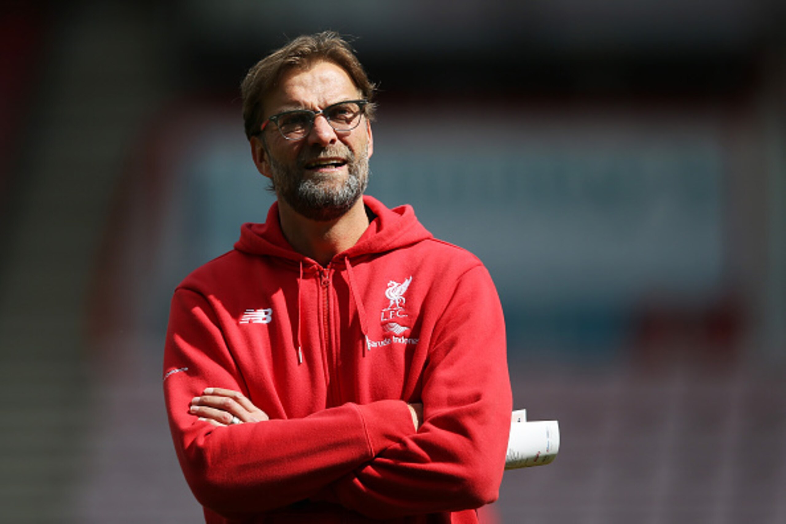 BOURNEMOUTH, ENGLAND - APRIL 17:  Liverpool manager Jurgen Klopp looks on ahead of the Barclays Premier League match between A.F.C. Bournemouth and Liverpool at the Vitality Stadium on April 17, 2016 in Bournemouth, England.  (Photo by Steve Bardens/Getty
