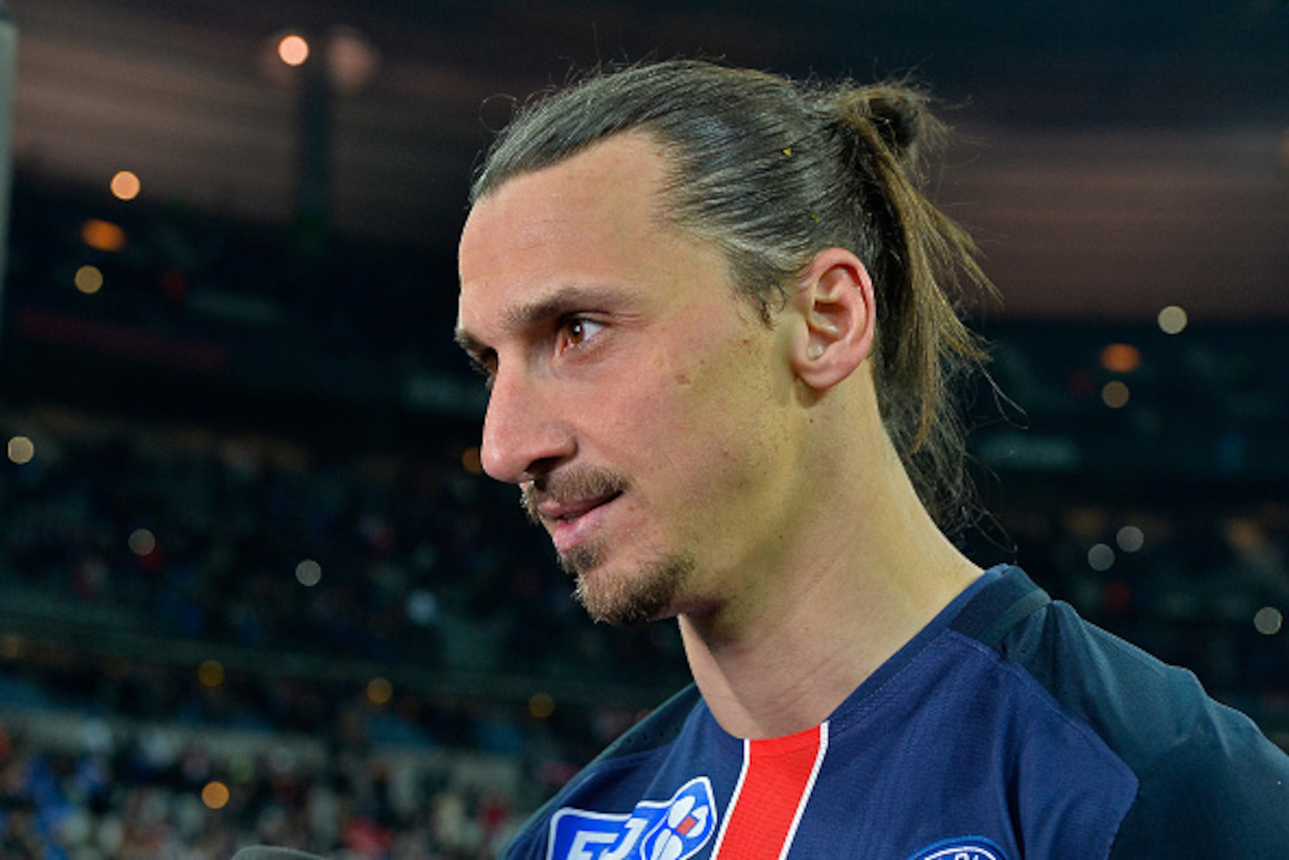 PARIS, FRANCE - APRIL 23:  Zlatan Ibrahimovic of Paris Saint-Germain reacts after winning the French Cup Final game between Paris Saint-Germain and Llosc Lille at Stade de France on April 23, 2016 in Paris, France.  (Photo by Aurelien Meunier/Getty Images