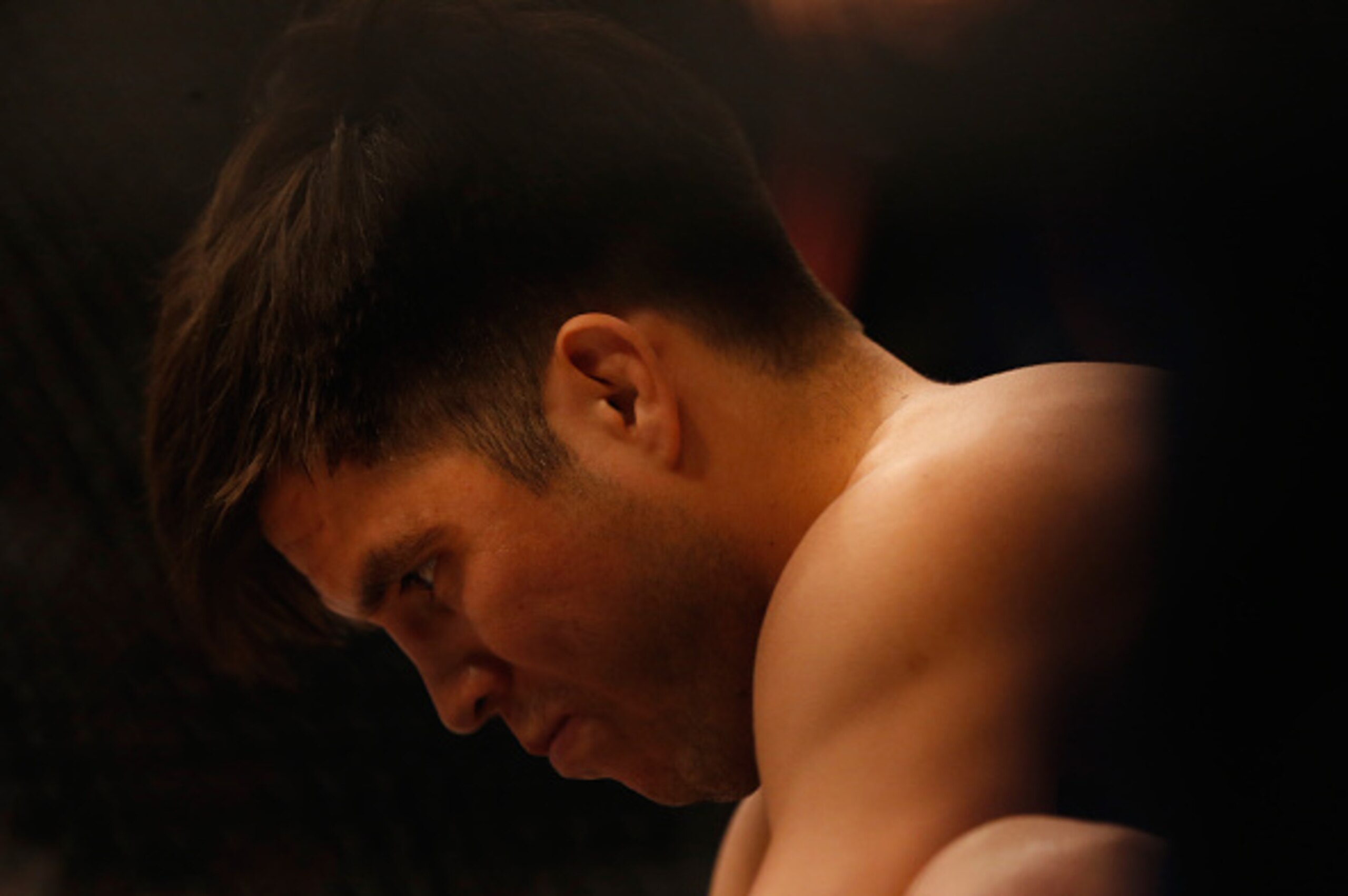 LAS VEGAS, NV - APRIL 23:  Henry Cejudo enters the Octagon before facing Henry CejudoDemetrious Johnson championship bout during the UFC 197 event inside MGM Grand Garden Arena on April 23, 2016 in Las Vegas, Nevada.  (Photo by Christian Petersen/Zuffa LL