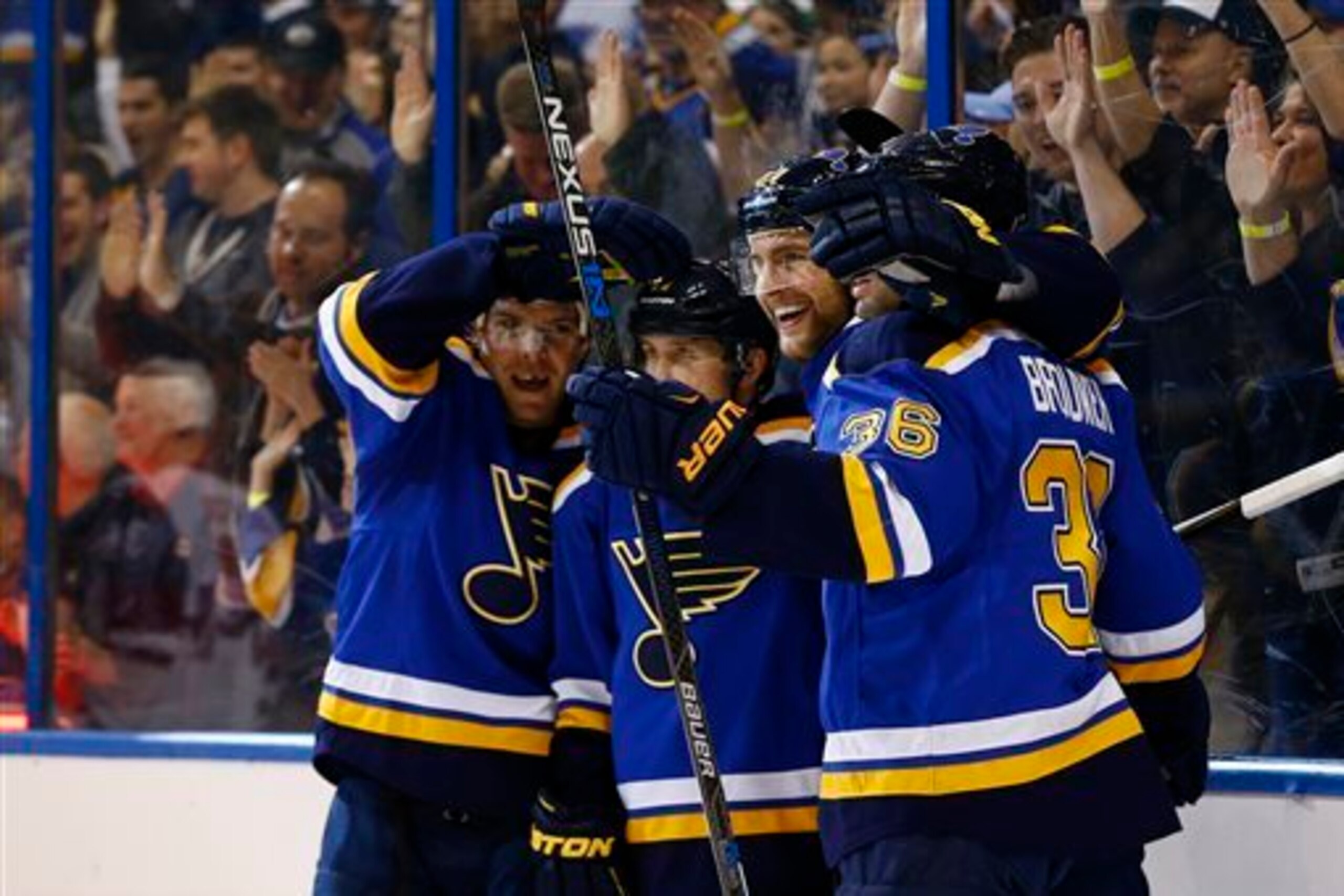 The Blues are rolling after their victory over the Blackhawks.