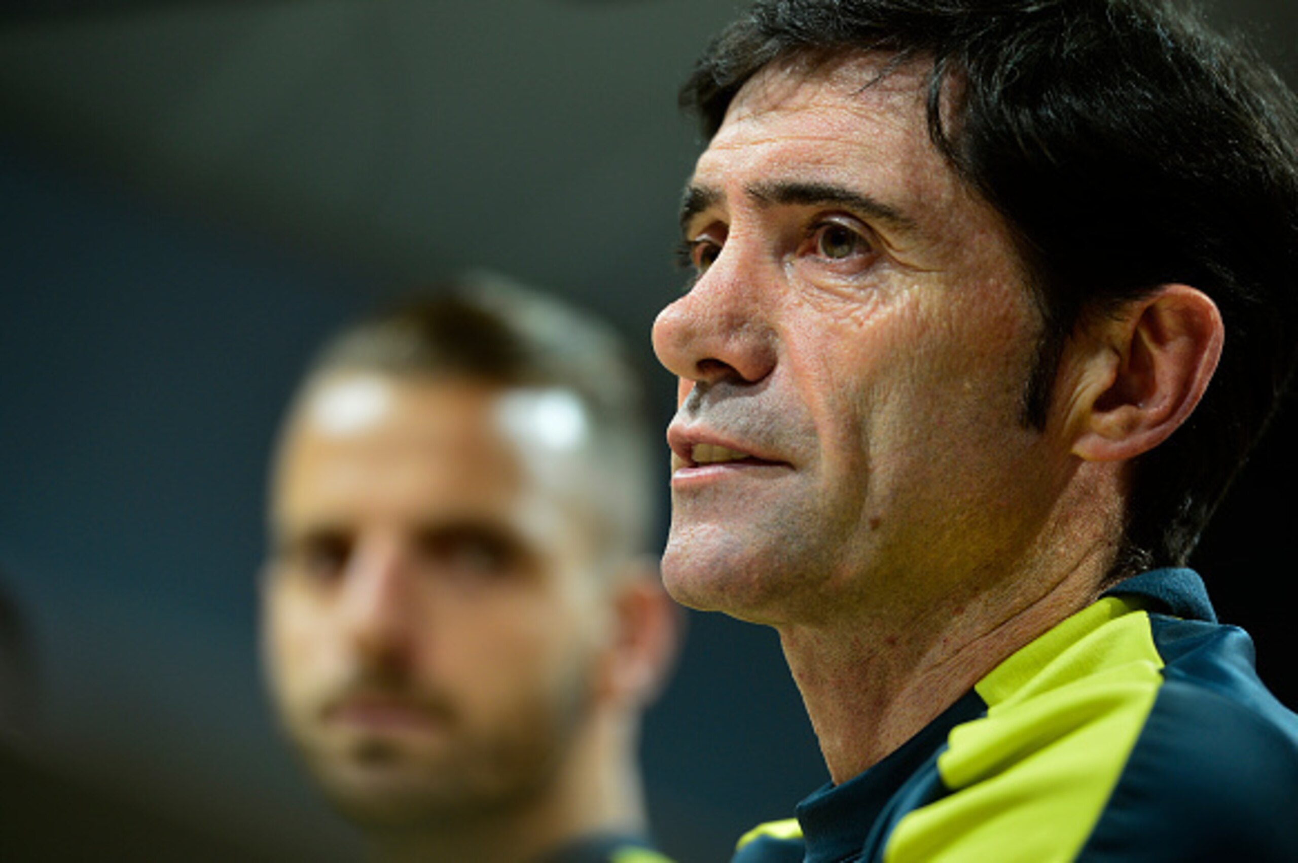 Villarreal's coach Marcelino Garcia Toral speaks during a press conference at El Madrigal stadium in Vila-real on April 27, 2016 on the eve of the UEFA Europa League semi-final first leg football match Villarreal CF vs Liverpool FC. / AFP / JOSE JORDAN   
