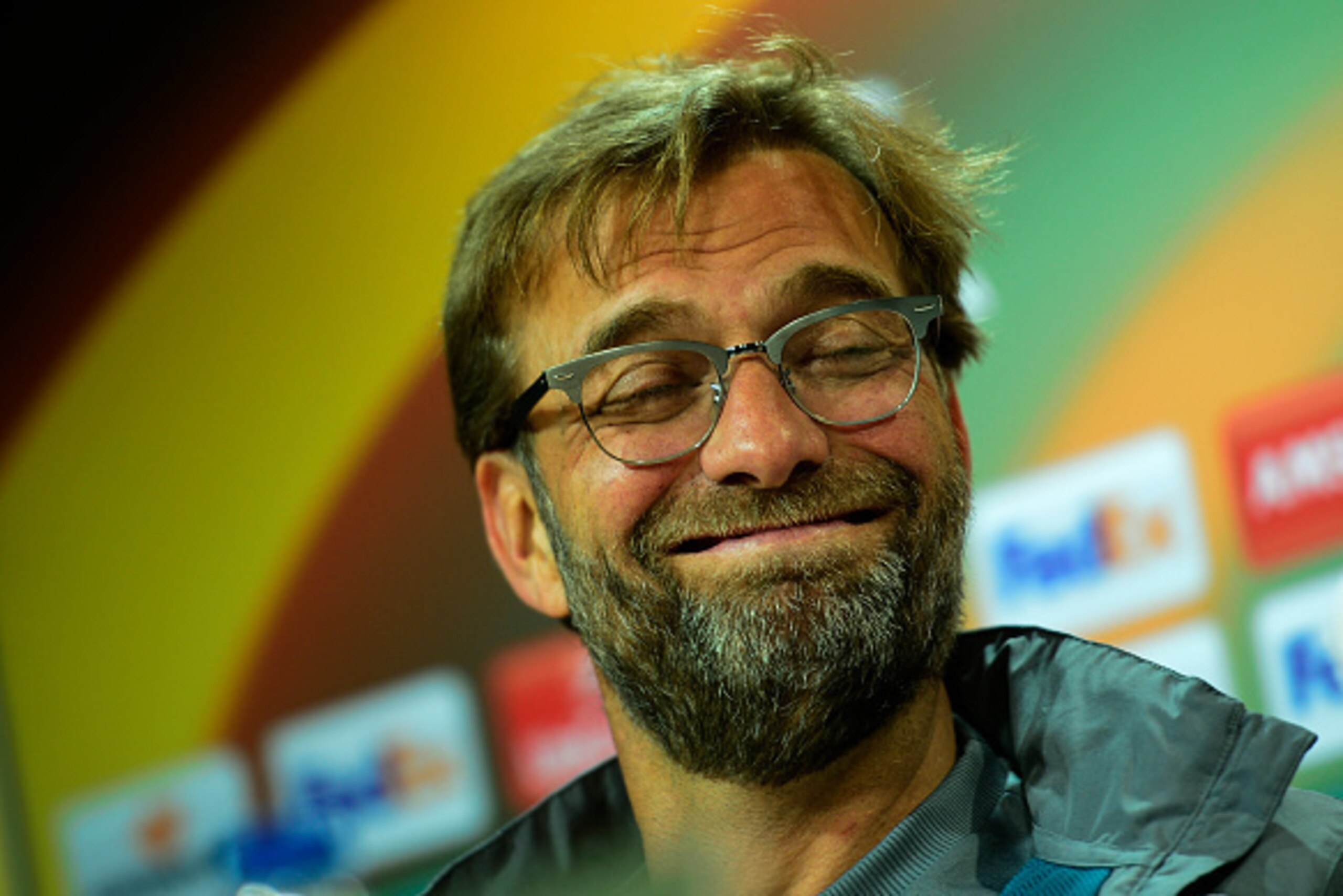 Liverpool's German coach Jurgen Klopp a press conference at the El Madrigal stadium in Vila-real on April 27, 2016 on the eve of the UEFA Europa League semifinals first leg football match Villarreal CF vs Liverpool FC / AFP / JOSE JORDAN        (Photo cre