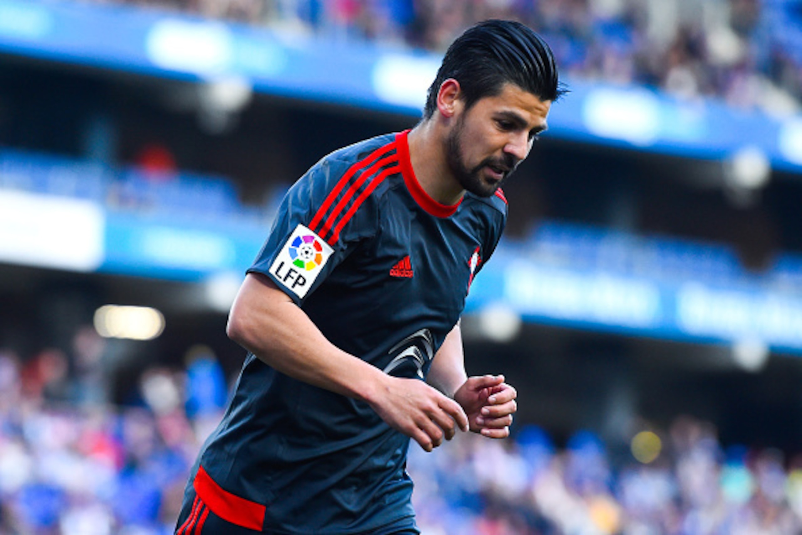 BARCELONA, SPAIN - APRIL 19:  Manuel Agudo 'Nolito' of RC Celta de Vigo looks on during the La Liga match between Real CD Espanyol and Celta Vigo at Cornella-El Prat Stadium on April 19, 2016 in Barcelona, Spain.  (Photo by David Ramos/Getty Images)