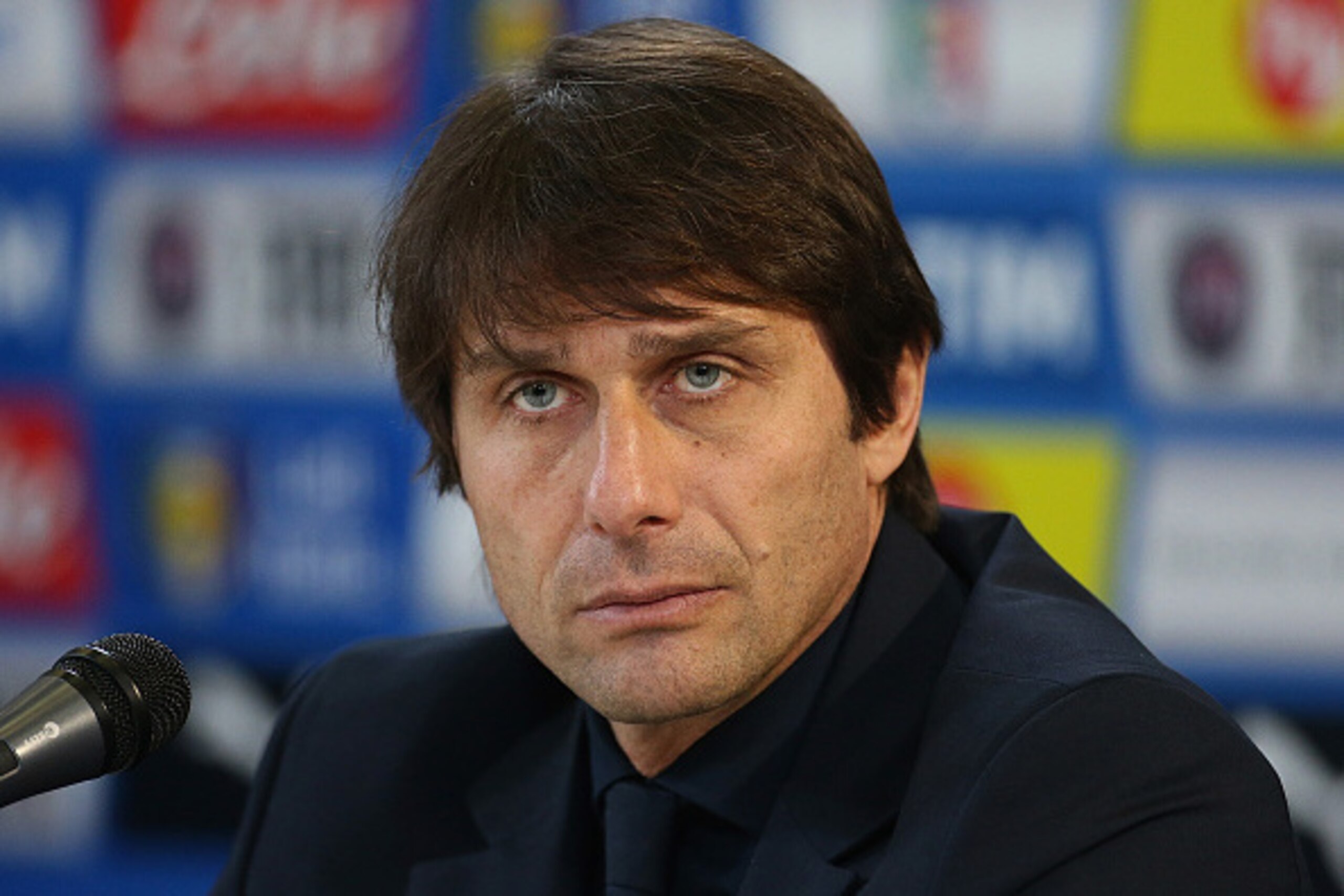 UDINE, ITALY - MARCH 24:  Head coach of Italy Antonio Conte answers to the media during a press conference following the international friendly match between Italy and Spain at Stadio Friuli (Dacia Arena) on March 24, 2016 in Udine, Italy.  (Photo by Jean