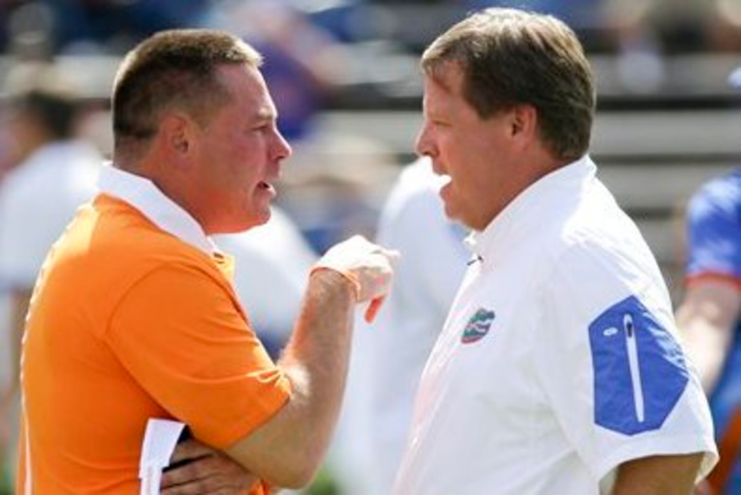 Tennessee head coach Butch Jones (left) and Florida head coach Jim McElwain (right)