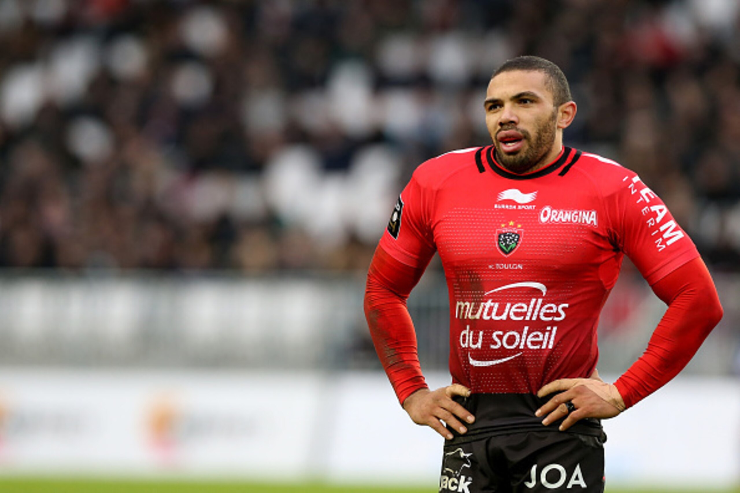 BORDEAUX, FRANCE - FEBRUARY 14: Bryan Habana of RC Toulon looks on during the Top 14 rugby match between Union Bordeaux Begles and RC Toulon at Stade Matmut Atlantique on February 14, 2016 in Bordeaux, France.  (Photo by Romain Perrocheau/Getty Images)