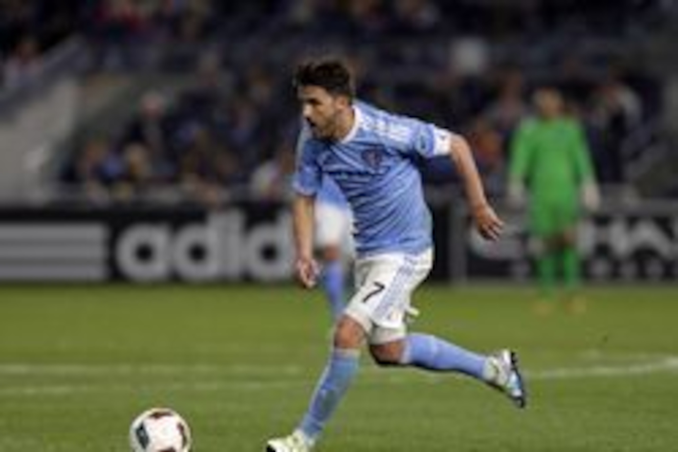 Apr 27, 2016; New York, NY, USA; New York City FC forward David Villa (7) in action during the second half against the Montreal Impact at Yankee Stadium. New York City FC and the Montreal Impact ended in a 1-1 tie. Mandatory Credit: Adam Hunger-USA TODAY Apr 27, 2016; New York, NY, USA; New York City FC forward David Villa (7) in action during the second half against the Montreal Impact at Yankee Stadium. New York City FC and the Montreal Impact ended in a 1-1 tie. Mandatory Credit: Adam Hunger-USA TODAY