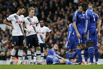 Dembele does not look too impressed with Hazard's attempts to elicit sympathy during Spurs and Chelsea's 0-0 draw in November. Other aspects of the Blues man's performance in an unfamiliar role were more worthy of admiration.