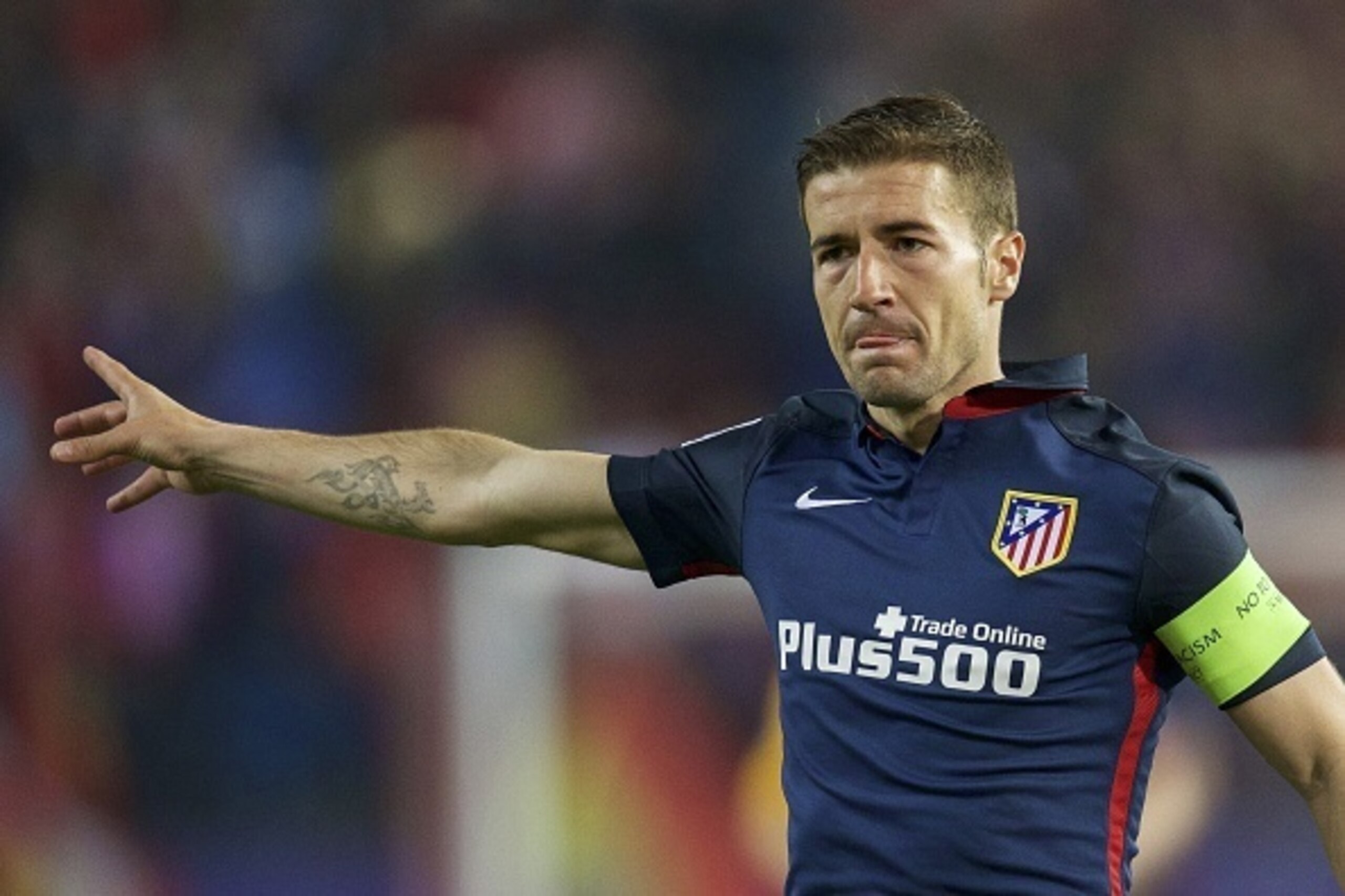 Gabi of Club Atletico de Madrid during the UEFA Champions League quarter-final match between  Atletico Madrid and FC Barcelona on April 13, 2016 at the Vicente Calderon stadium in Madrid, Spain.(Photo by VI Images via Getty Images)