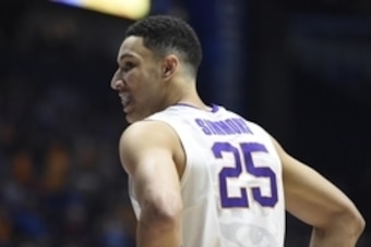 Mar 11, 2016; Nashville, TN, USA; LSU Tigers forward Ben Simmons (25) in the first half against the Tennessee Volunteers during the SEC tournament at Bridgestone Arena. Mandatory Credit: Christopher Hanewinckel-USA TODAY Sports