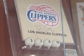 The winning combination of lottery balls that sent Blake Griffin to the Clippers in 2009.