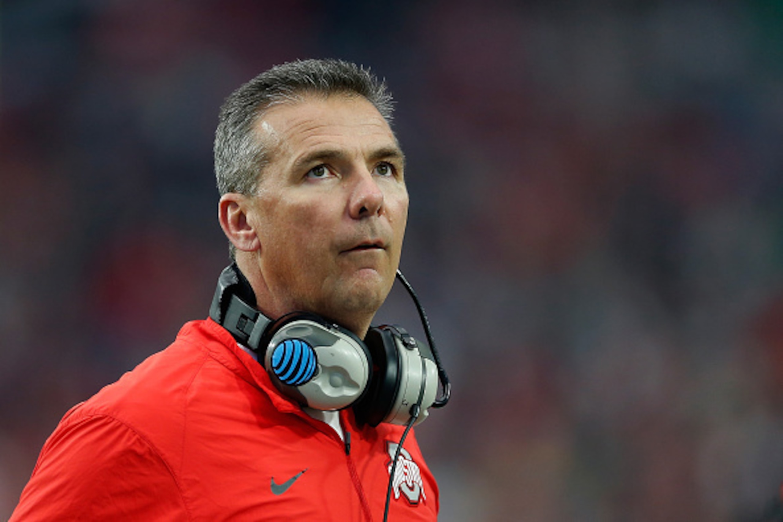 GLENDALE, AZ - JANUARY 01:  Head coach Urban Meyer of the Ohio State Buckeyes on the sidelines during the BattleFrog Fiesta Bowl against the Notre Dame Fighting Irish at University of Phoenix Stadium on January 1, 2016 in Glendale, Arizona.  (Photo by Chr