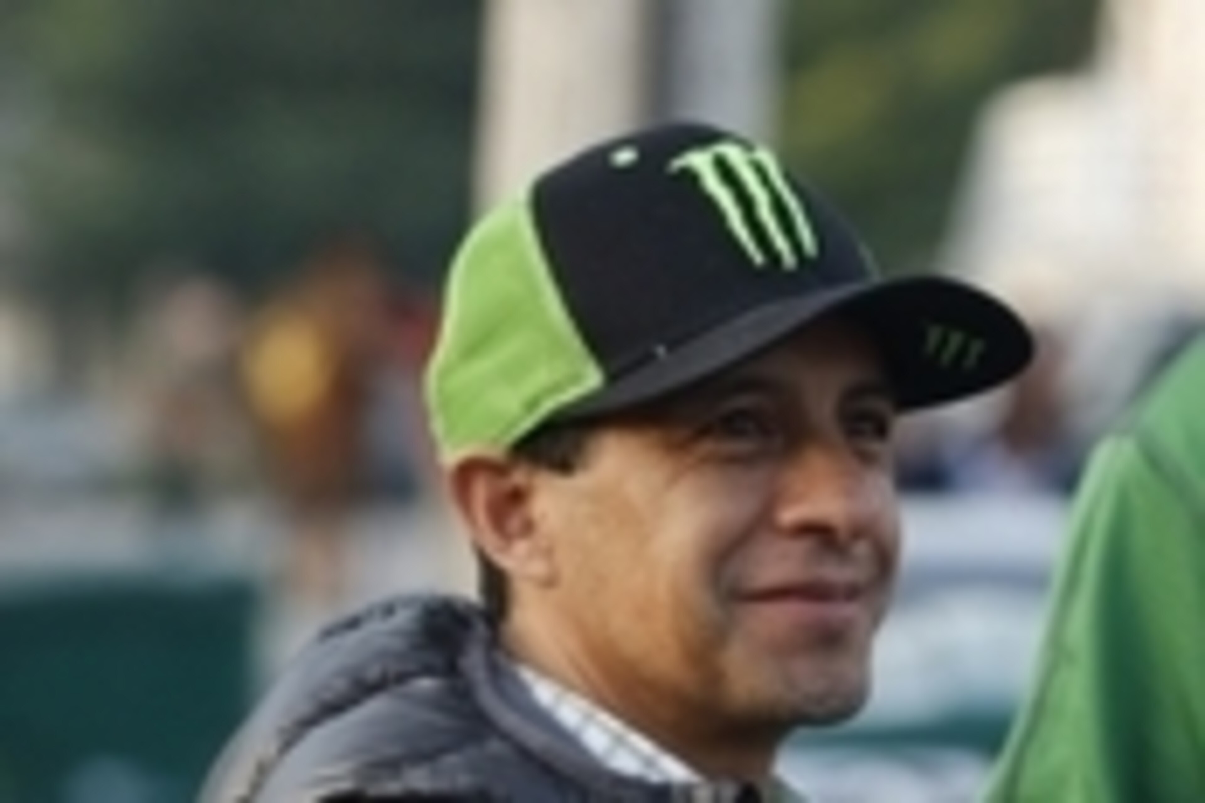 May 2, 2016; Louisville, KY, USA; Victor Espinoza talks with reporters outside of the Bob Baffert barn at Churchill Downs. Mandatory Credit: Mark Zerof-USA TODAY Sports