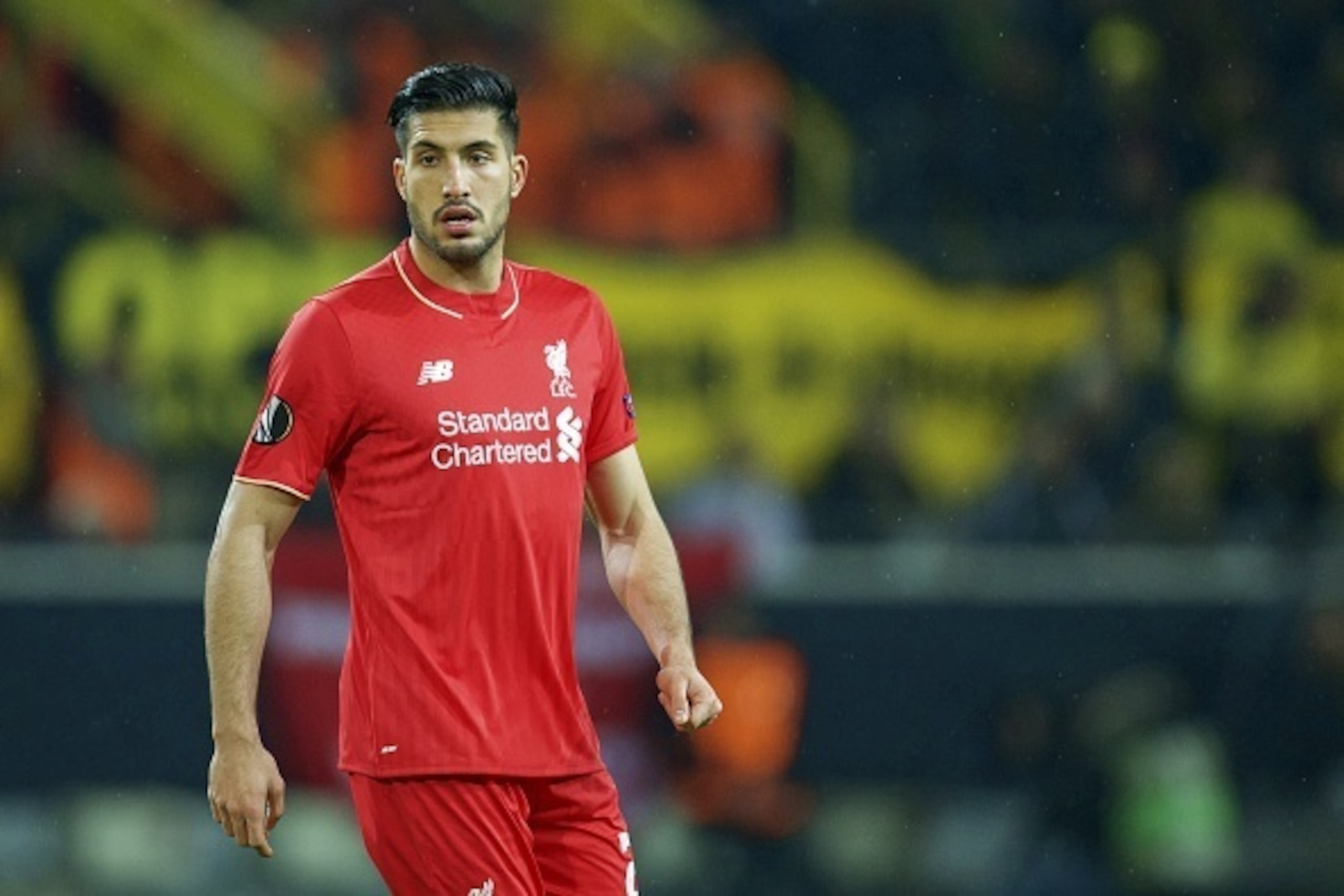 Emre Can of Liverpool FC during the UEFA Europa League quarter-final match between Borussia Dortmund and Liverpool on April 7, 2016 at the Signal Iduna Park stadium at Dortmund, Germany.(Photo by VI Images via Getty Images)