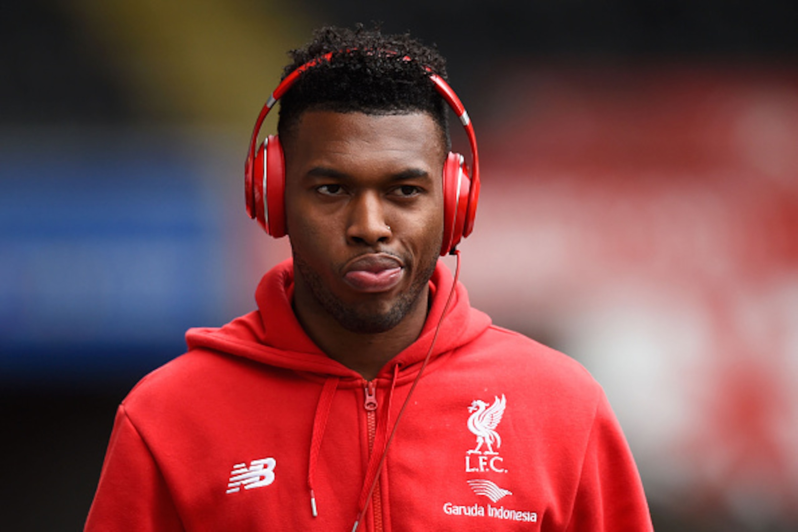 SWANSEA, WALES - MAY 01: Daniel Sturridge of Liverpool arrives for the Barclays Premier League match between Swansea City and Liverpool at The Liberty Stadium on May 1, 2016 in Swansea, Wales.  (Photo by Stu Forster/Getty Images)