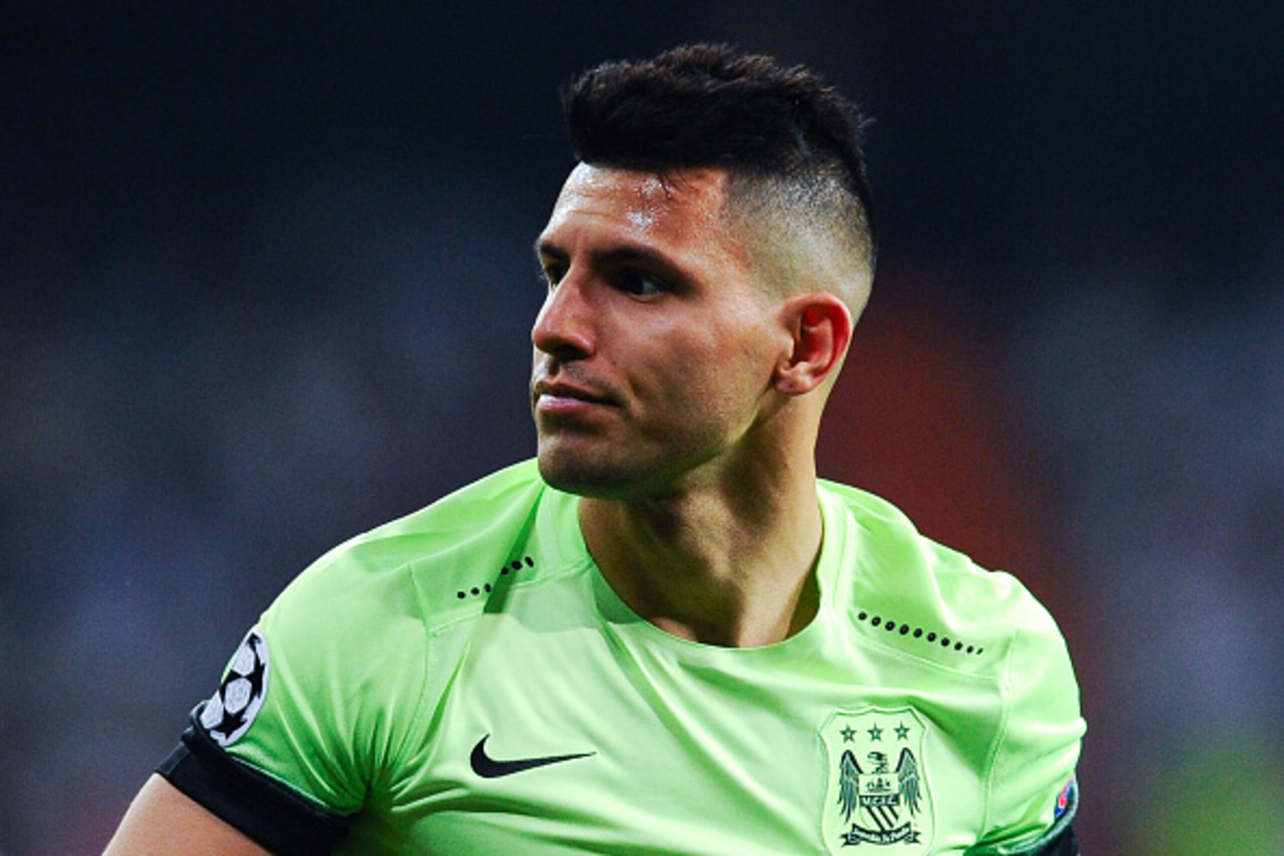 MADRID, SPAIN - MAY 04: Sergio Aguero of Manchester City FC looks on during the UEFA Champions League Semi Final second leg match between Real Madrid and Manchester City FC at Estadio Santiago Bernabeu on May 4, 2016 in Madrid, Spain. (Photo by David Ra MADRID, SPAIN - MAY 04: Sergio Aguero of Manchester City FC looks on during the UEFA Champions League Semi Final second leg match between Real Madrid and Manchester City FC at Estadio Santiago Bernabeu on May 4, 2016 in Madrid, Spain. (Photo by David Ra