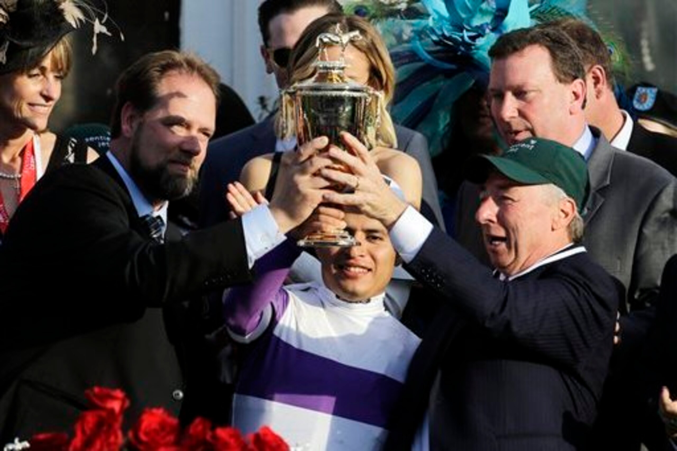Nyquist trainer Doug O'Neill, jockey Mario Gutierrez and owner Paul Reddam nearly won the Triple Crown together in 2012.