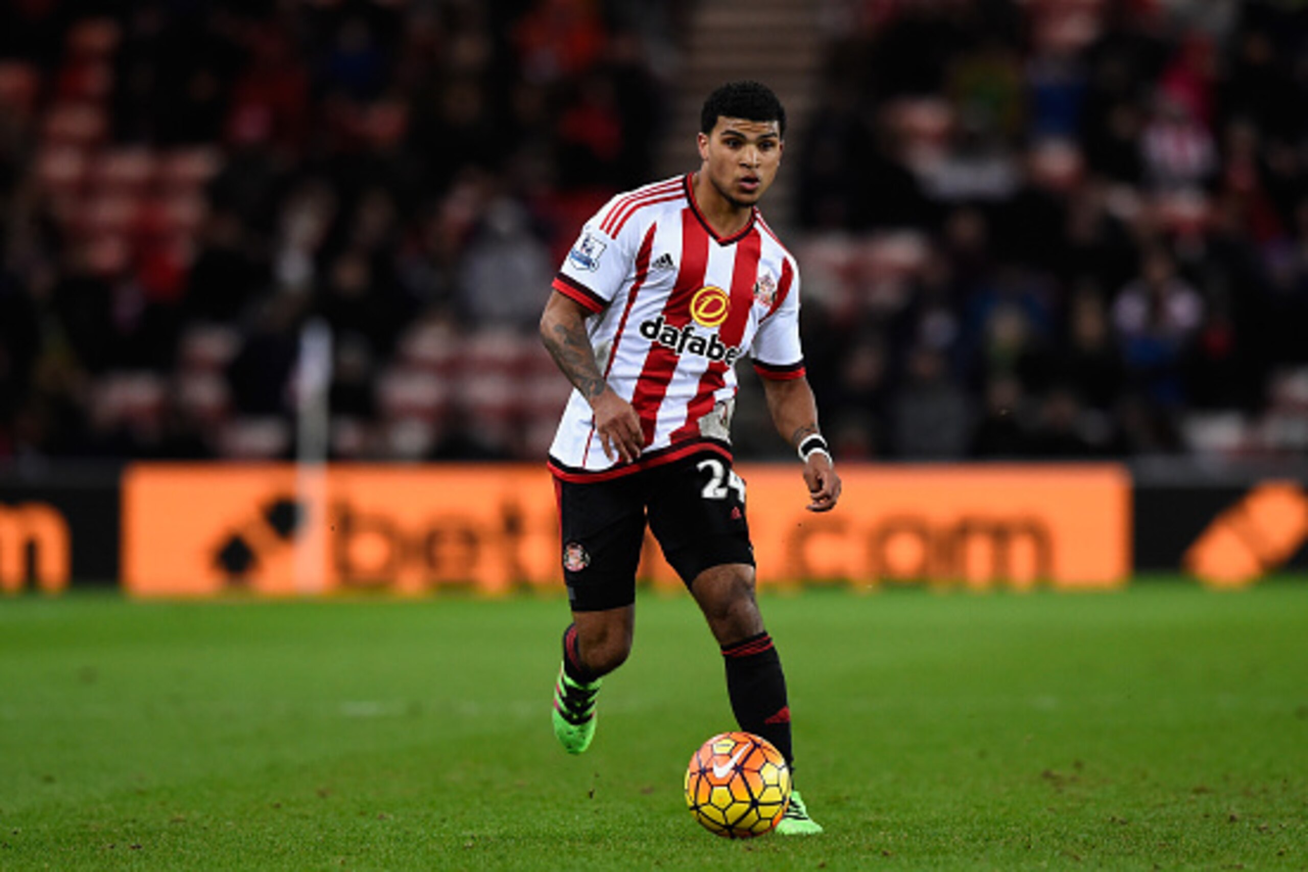 SUNDERLAND, ENGLAND - MARCH 01:  Sunderland player DeAndre Yedlin in action during the Barclays Premier League match between Sunderland and Crystal Palace at Stadium of Light on March 1, 2016 in Sunderland, England.  (Photo by Stu Forster/Getty Images)