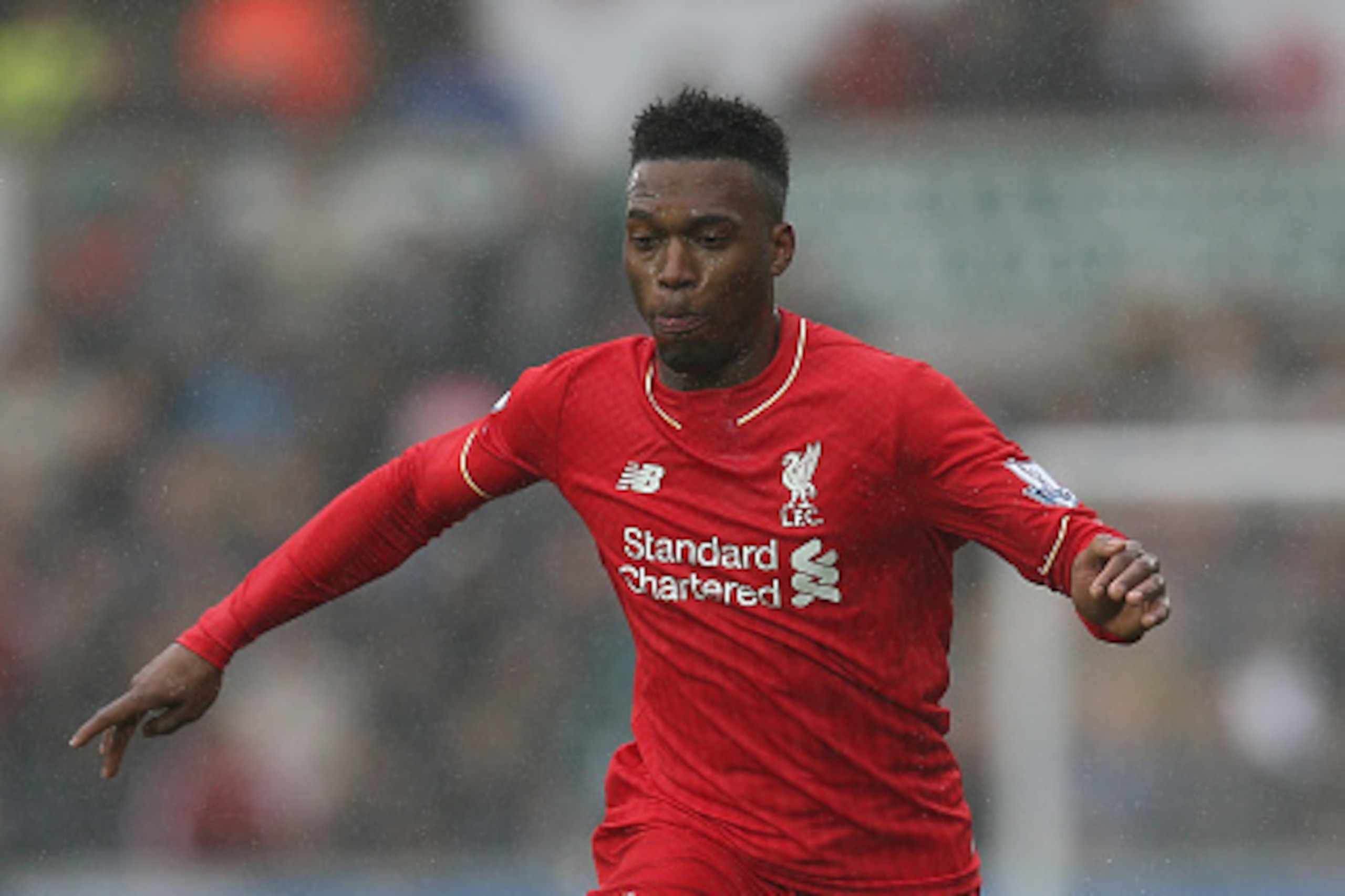 SWANSEA, WALES - MAY 01: Daniel Sturridge of Liverpool in action during the Barclays Premier League match between Swansea City and Liverpool at the Liberty Stadium on May 1, 2016 in Swansea, Wales. (Photo by Steve Bardens/Getty Images)