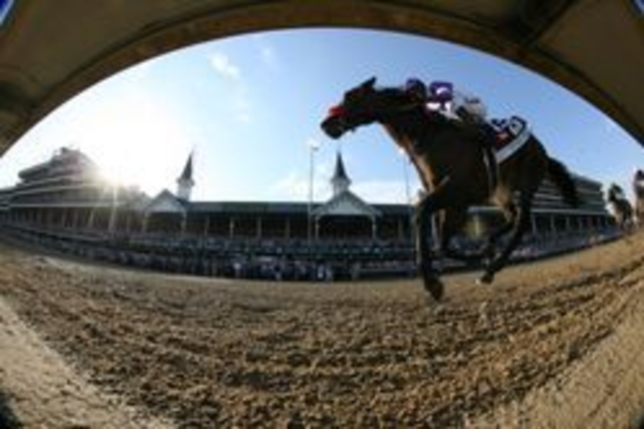 May 7, 2016; Louisville, KY, USA; Mario Gutierrez aboard Nyquist (13) during the 142nd running of the Kentucky Derby at Churchill Downs. Mandatory Credit: Brian Spurlock-USA TODAY Sports