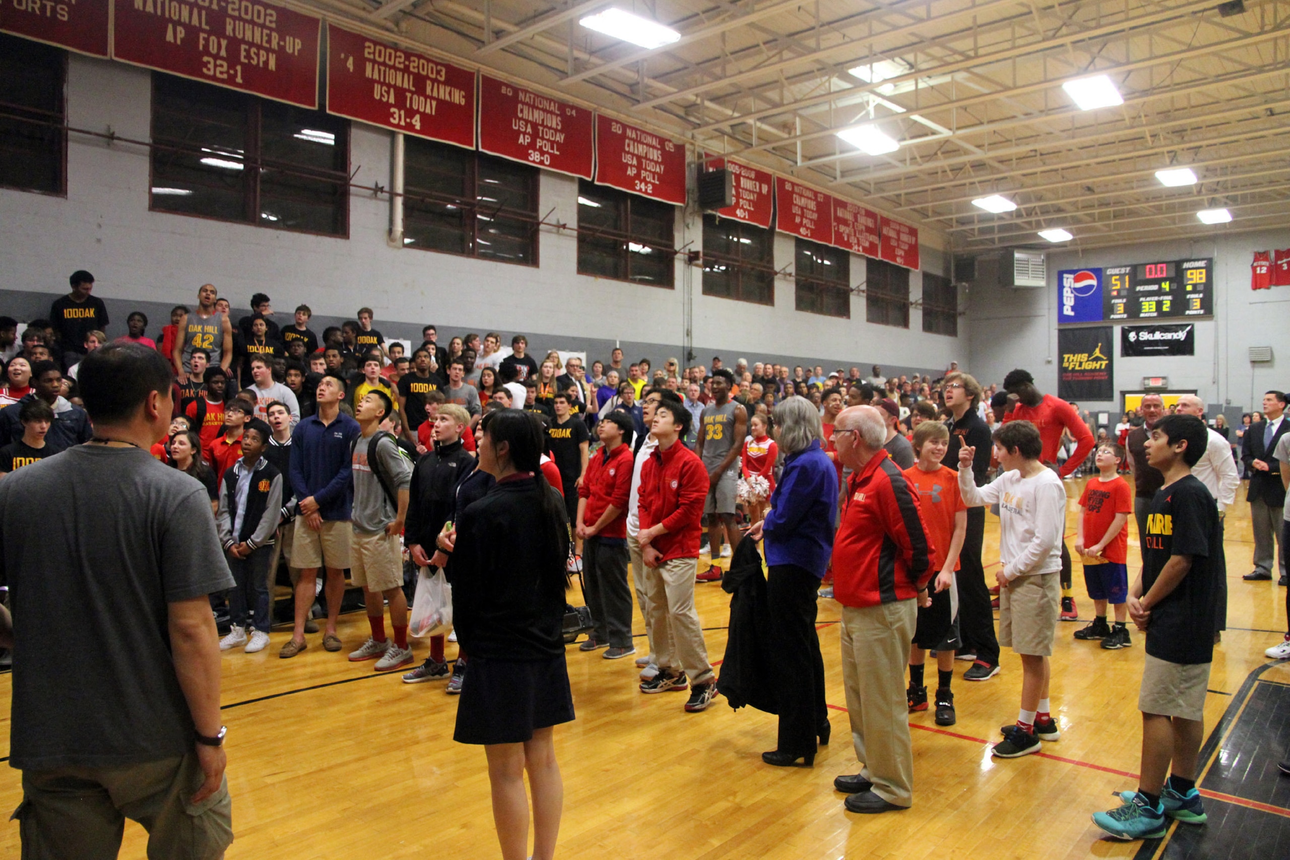 Oak Hill players and fans celebrate after another victory.