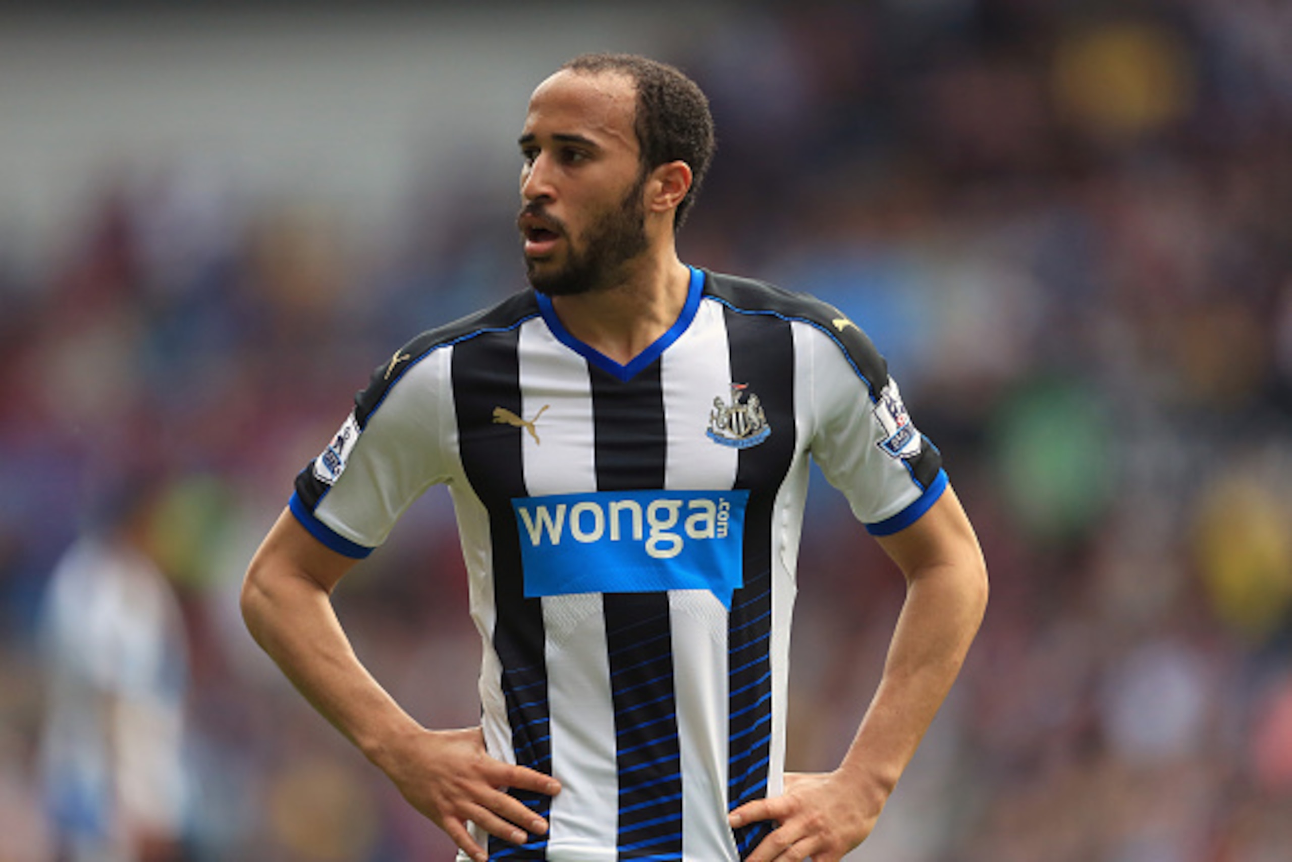 BIRMINGHAM, ENGLAND - MAY 07: Andros Townsend of Newcastle United during the Barclays Premier League match between Aston Villa and Newcastle United at Villa Park on May 7, 2016 in Birmingham, United Kingdom. (Photo by James Baylis - AMA/Getty Images)