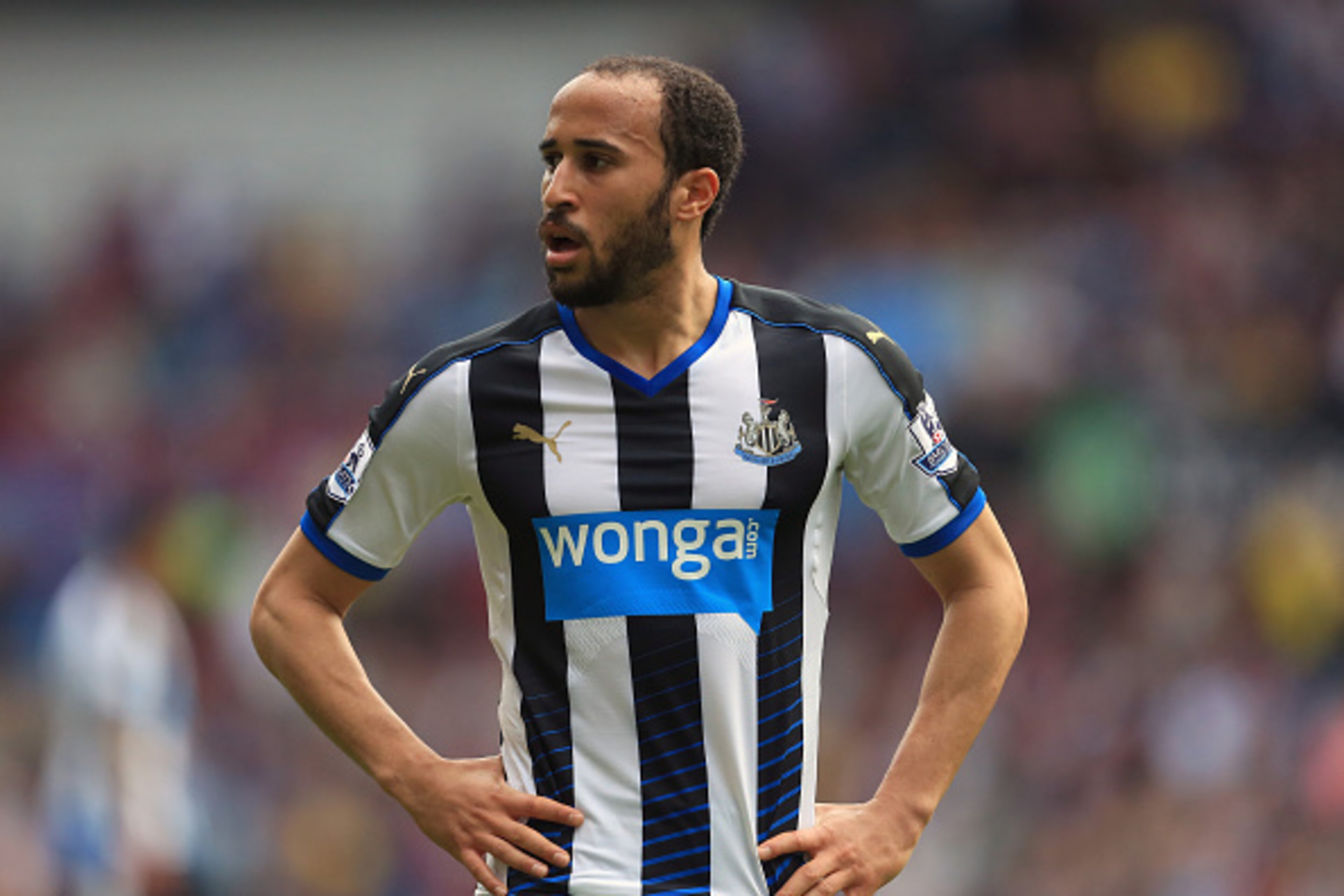 BIRMINGHAM, ENGLAND - MAY 07: Andros Townsend of Newcastle United during the Barclays Premier League match between Aston Villa and Newcastle United at Villa Park on May 7, 2016 in Birmingham, United Kingdom. (Photo by James Baylis - AMA/Getty Images)