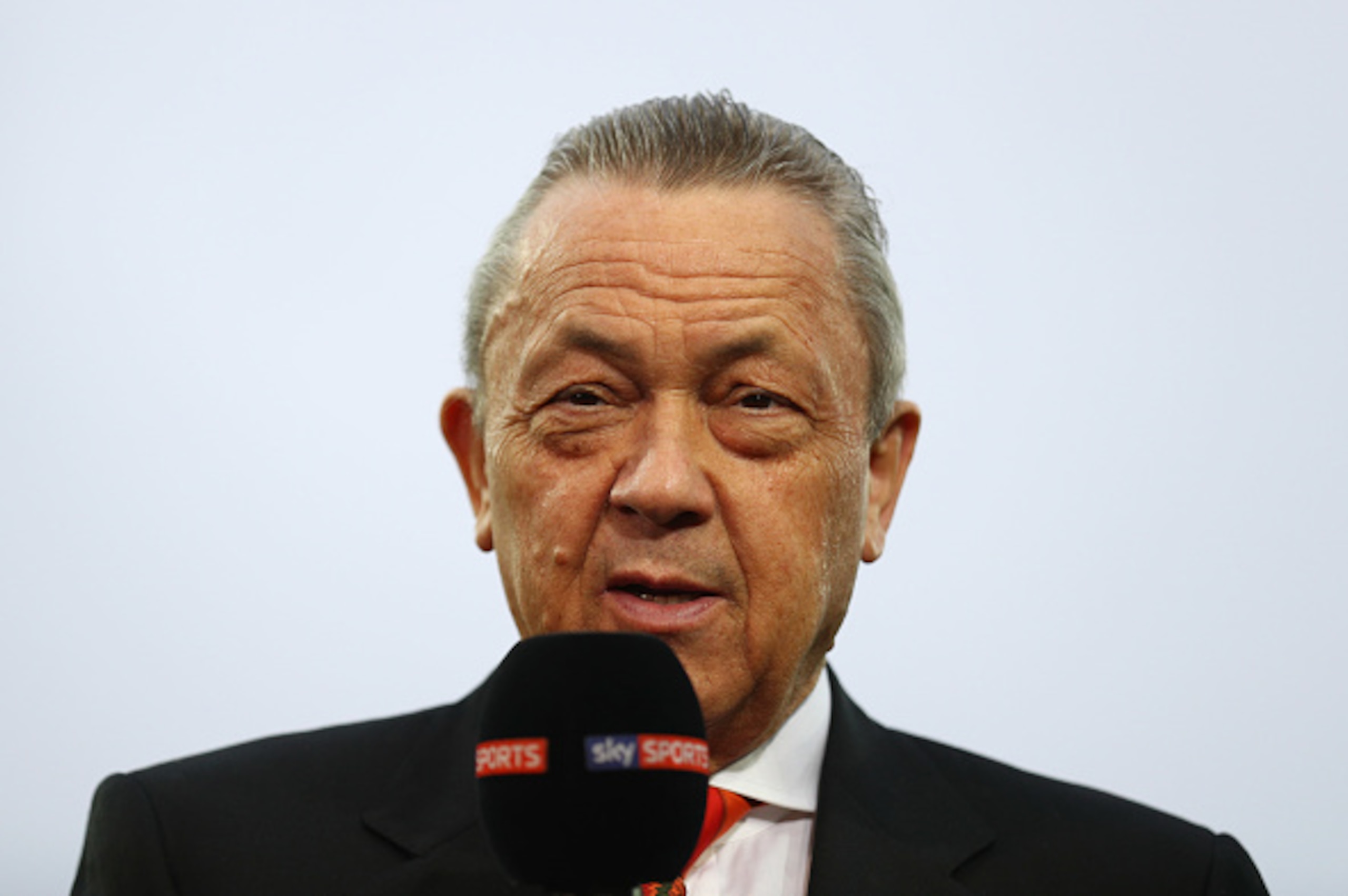 LONDON, UNITED KINGDOM - MAY 10:  West Ham United co-chairman David Sullivan is interviewed prior to the Barclays Premier League match between West Ham United and Manchester United at the Boleyn Ground on May 10, 2016 in London, England. West Ham United a