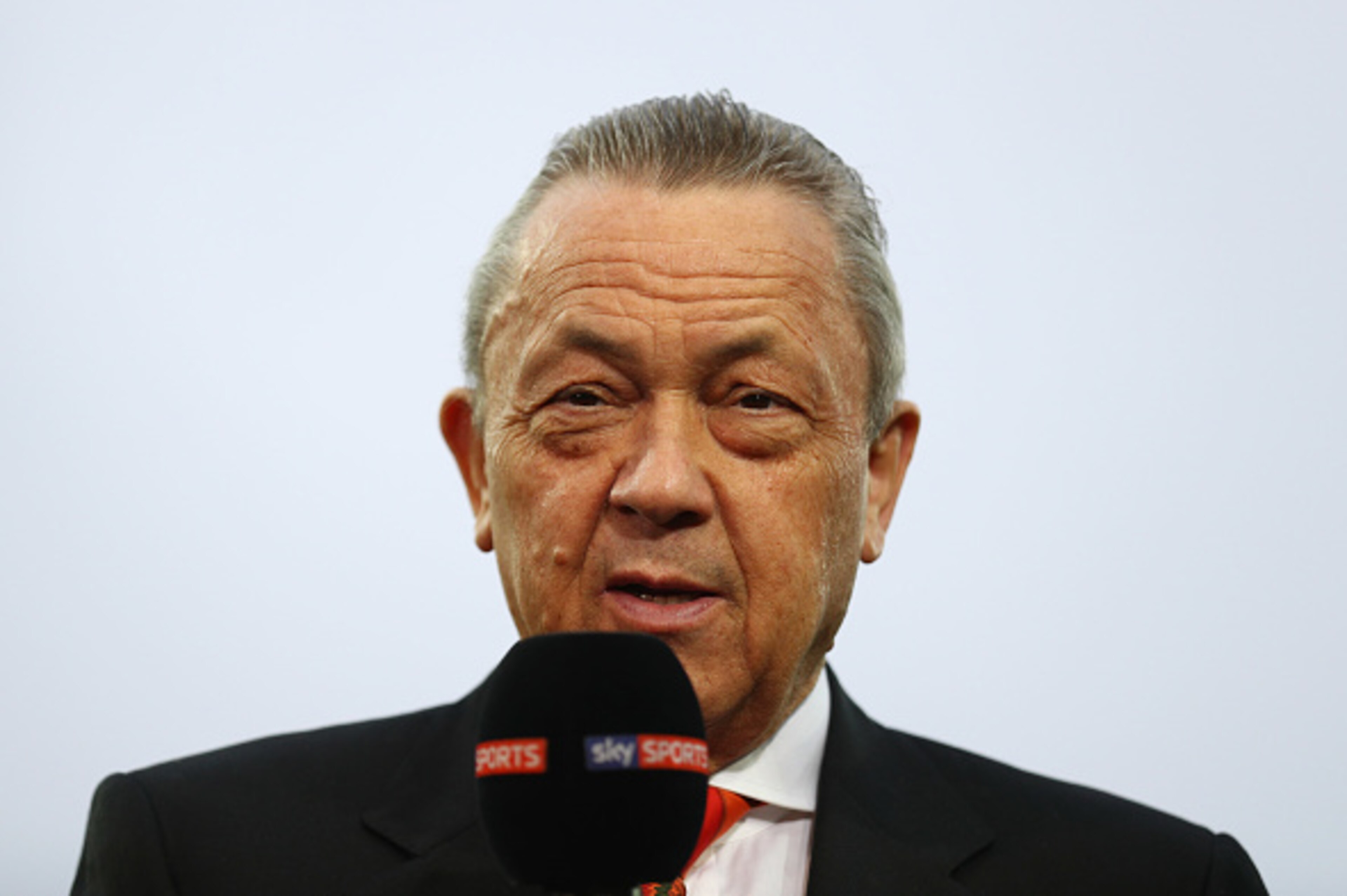 LONDON, UNITED KINGDOM - MAY 10:  West Ham United co-chairman David Sullivan is interviewed prior to the Barclays Premier League match between West Ham United and Manchester United at the Boleyn Ground on May 10, 2016 in London, England. West Ham United a