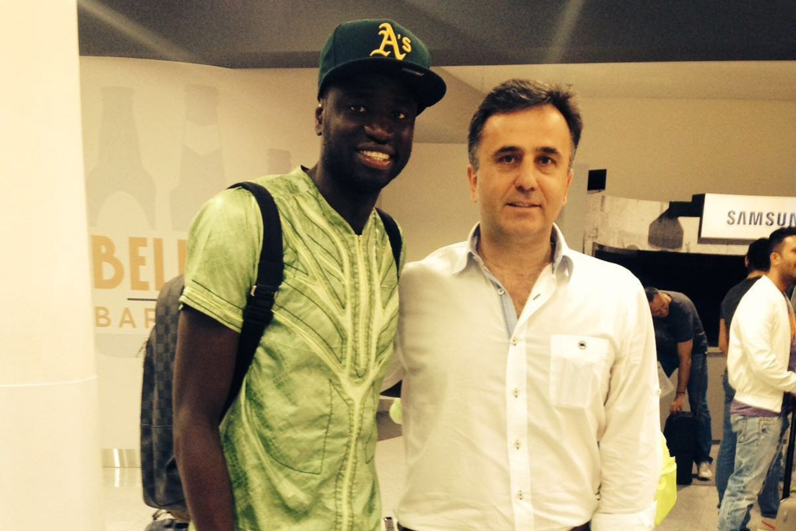 Kouyate with his agent Saffet Balkan