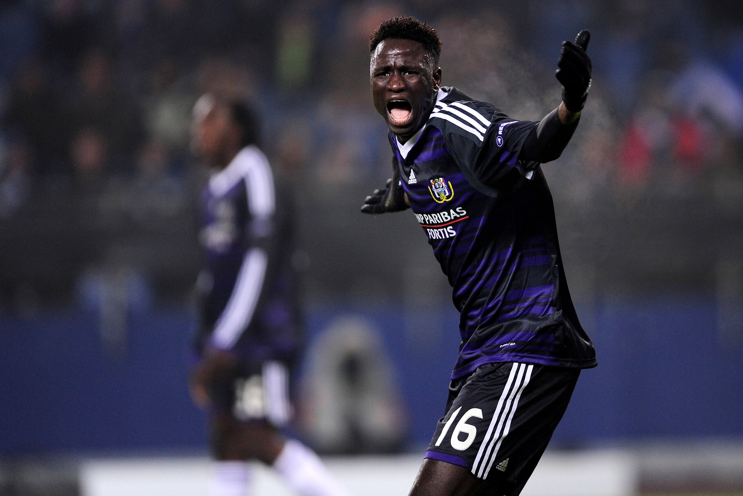Kouyate in action for Anderlecht in 2010