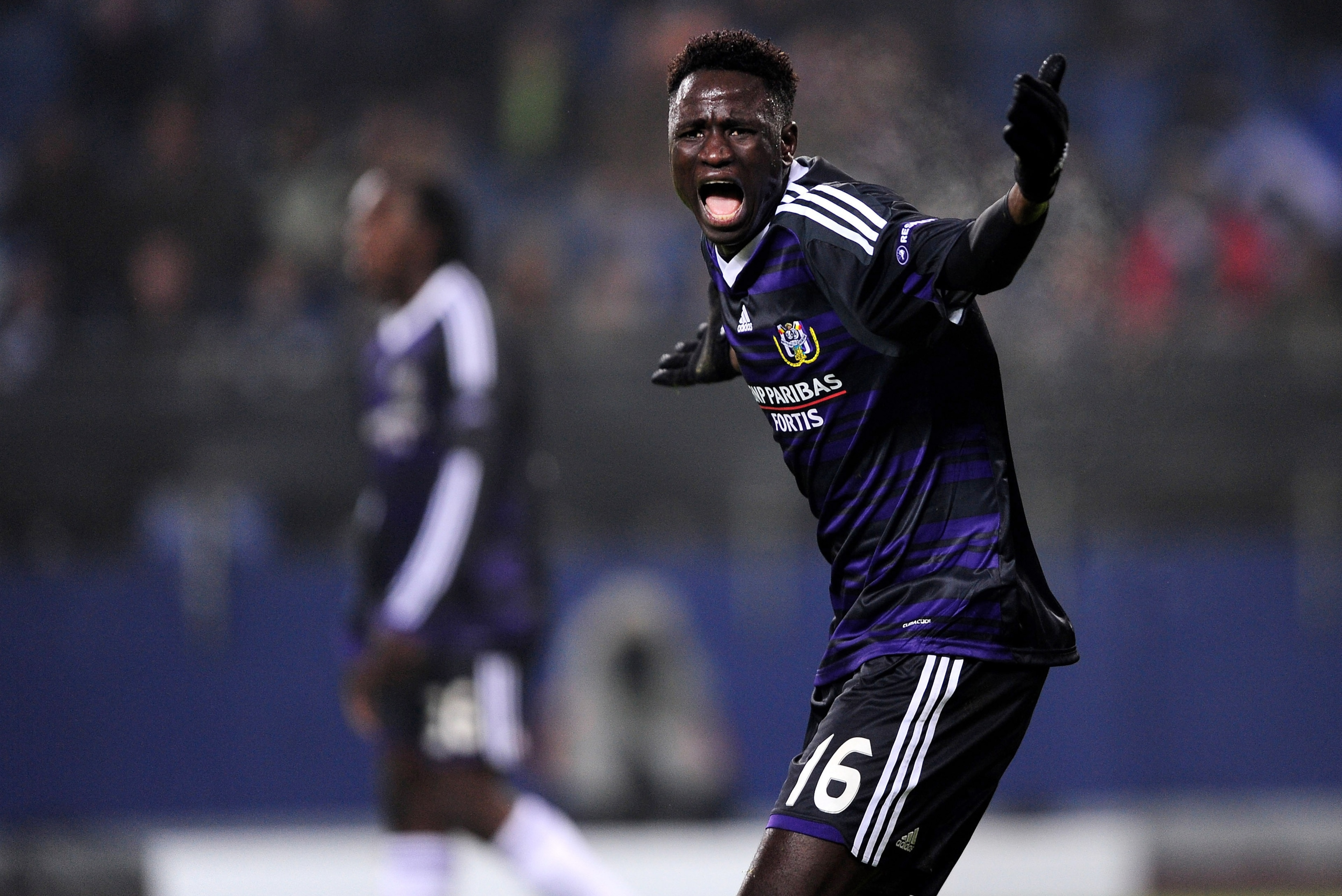 Kouyate in action for Anderlecht in 2010