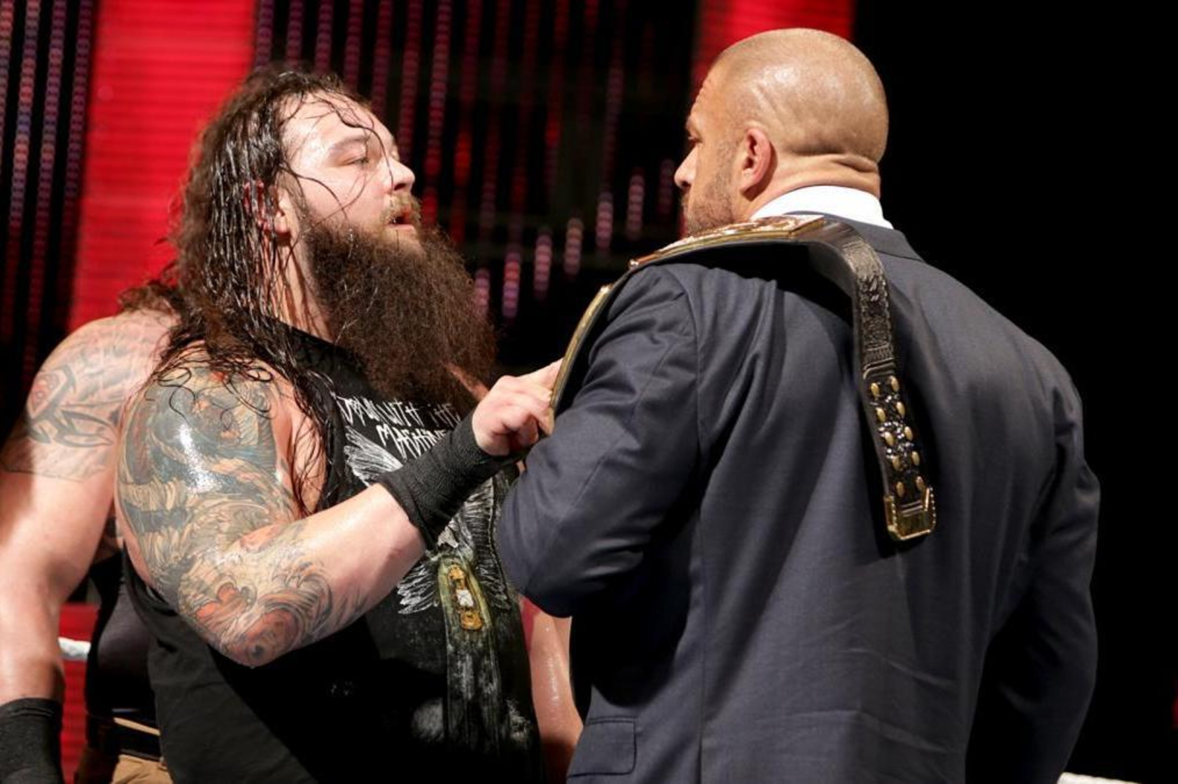 Bray Wyatt eyes Tripel H's title.