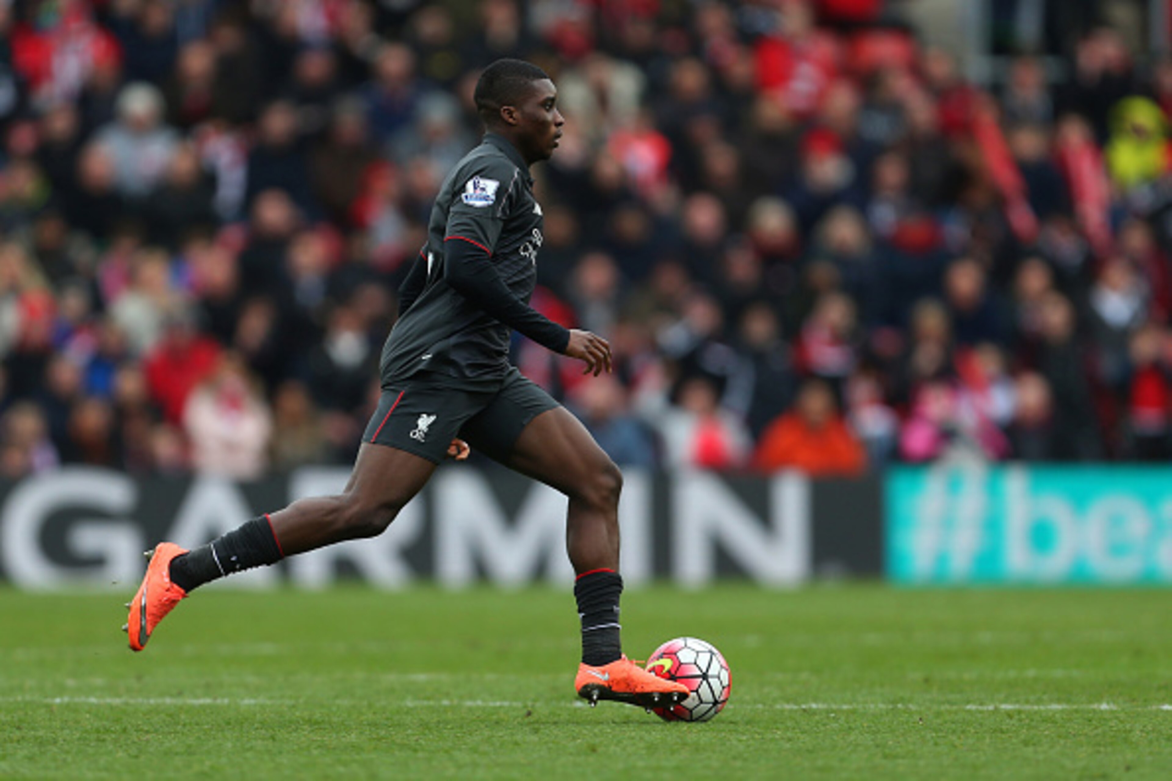 SOUTHAMPTON, ENGLAND - MARCH 20:  Sheyi Ojo of Liverpool during the Barclays Premier League match between Southampton and Liverpool on March 20, 2016 in Southampton, United Kingdom.  (Photo by Catherine Ivill - AMA/Getty Images)