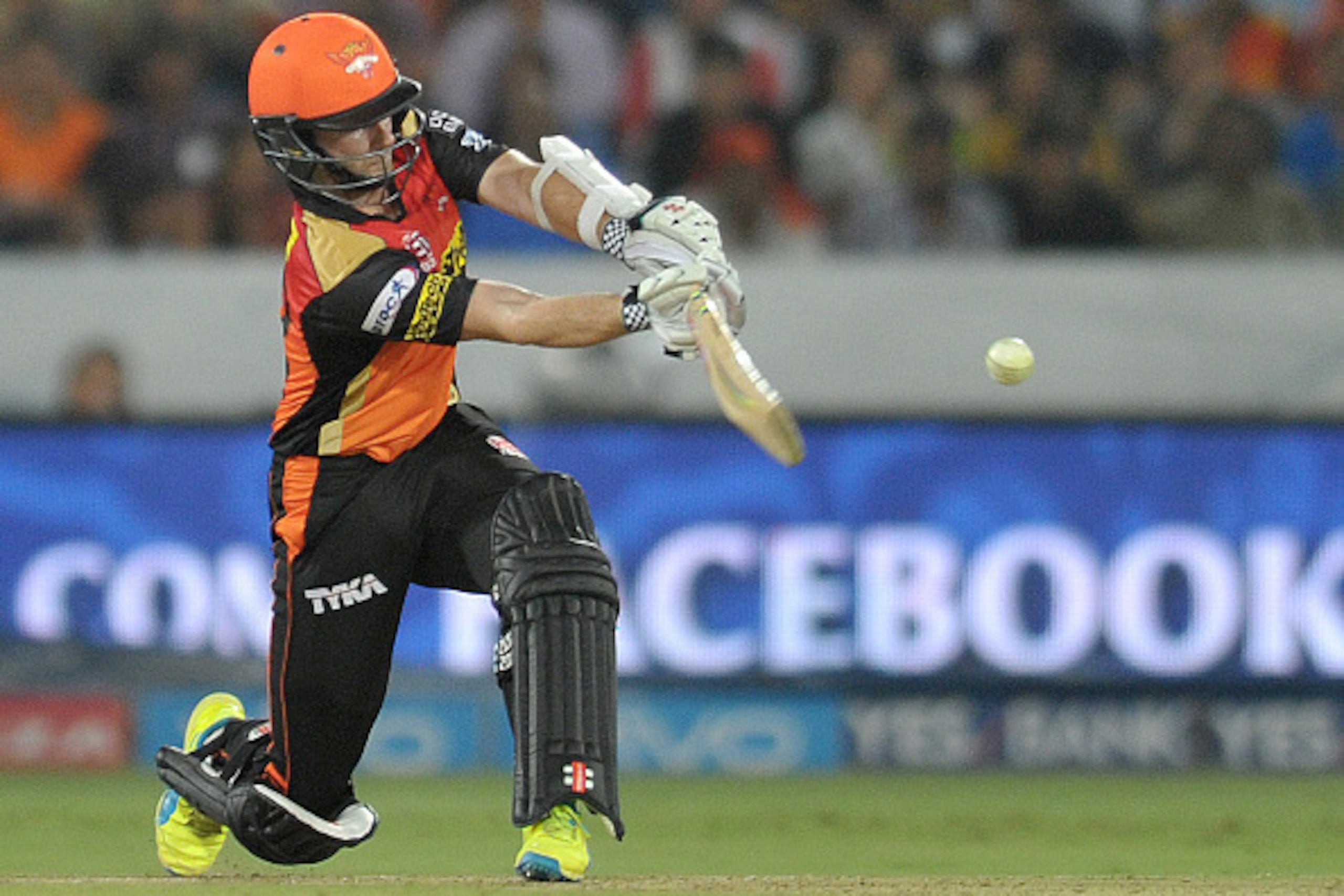 Sunrisers Hyderabad Kane Williamson plays a shot during the 2016 Indian Premier League (IPL) Twenty20 cricket match between Sunrisers Hyderabad and Royal Challengers Bangalore at The Rajiv Gandhi International Stadium in Hyderabad  on April 30, 2016.  / A