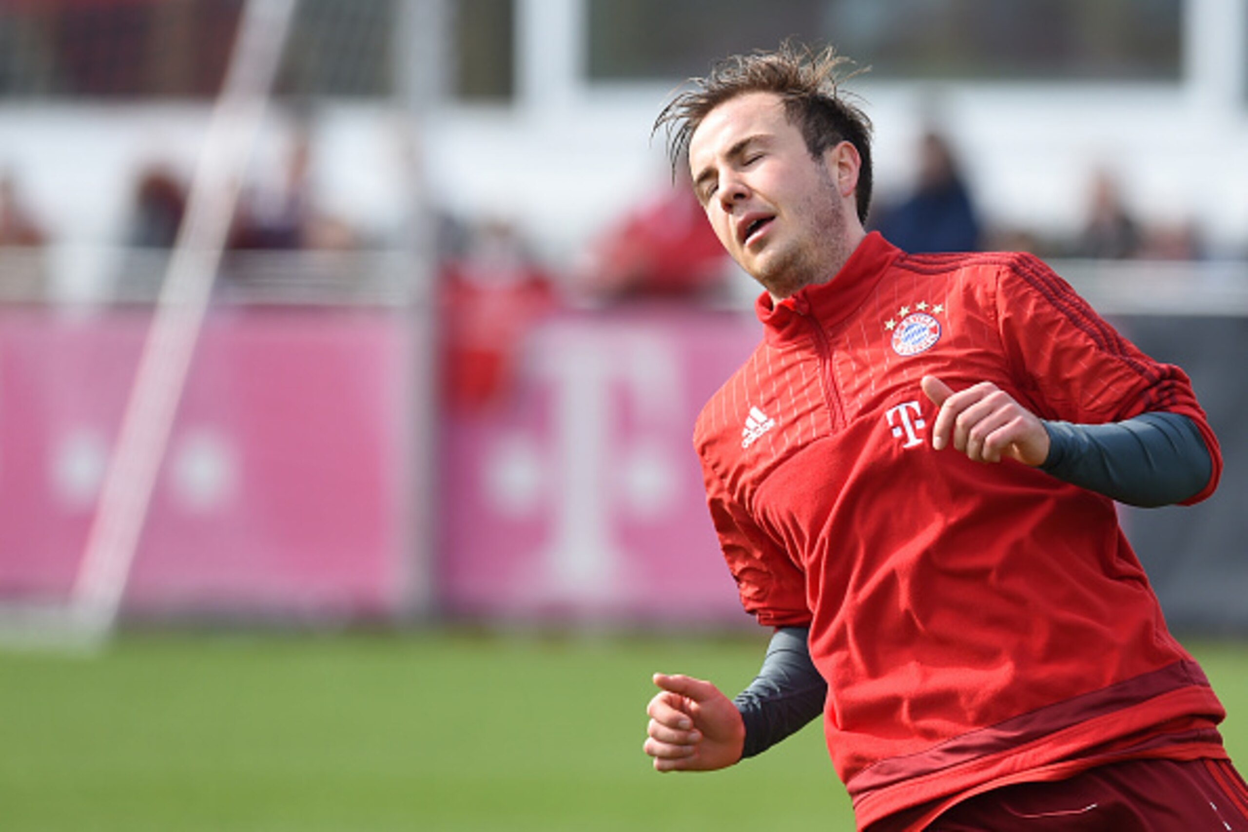 Bayern Munich's midfielder Mario Goetze attends a training session of the German first division Bundesliga team in Munich, southern Germany, on March 8, 2016.  / AFP / CHRISTOF STACHE        (Photo credit should read CHRISTOF STACHE/AFP/Getty Images)
