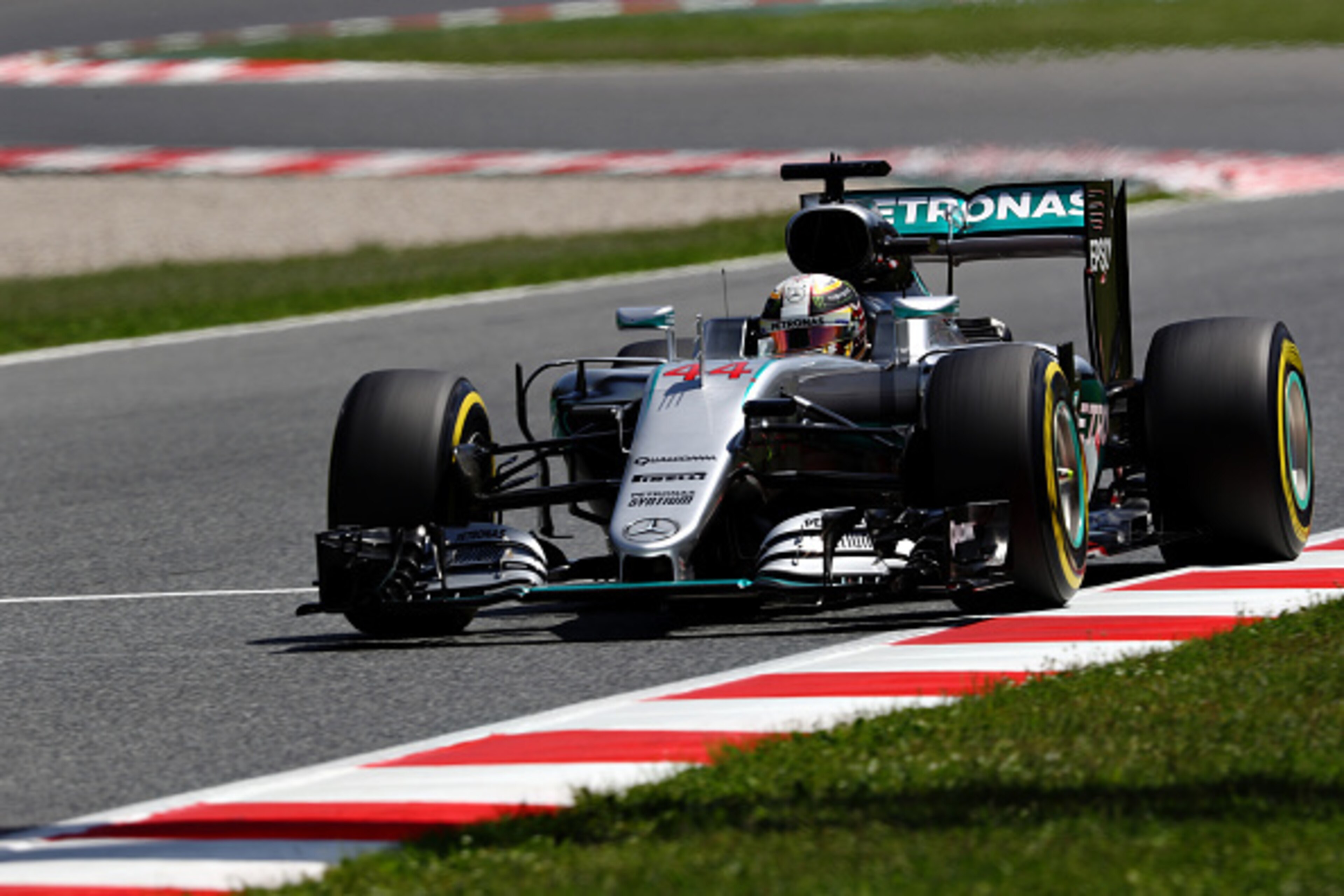 MONTMELO, SPAIN - MAY 14: Lewis Hamilton of Great Britain driving the (44) Mercedes AMG Petronas F1 Team Mercedes F1 WO7 Mercedes PU106C Hybrid turbo on track during qualifying for the Spanish Formula One Grand Prix at Circuit de Catalunya on May 14, 2016