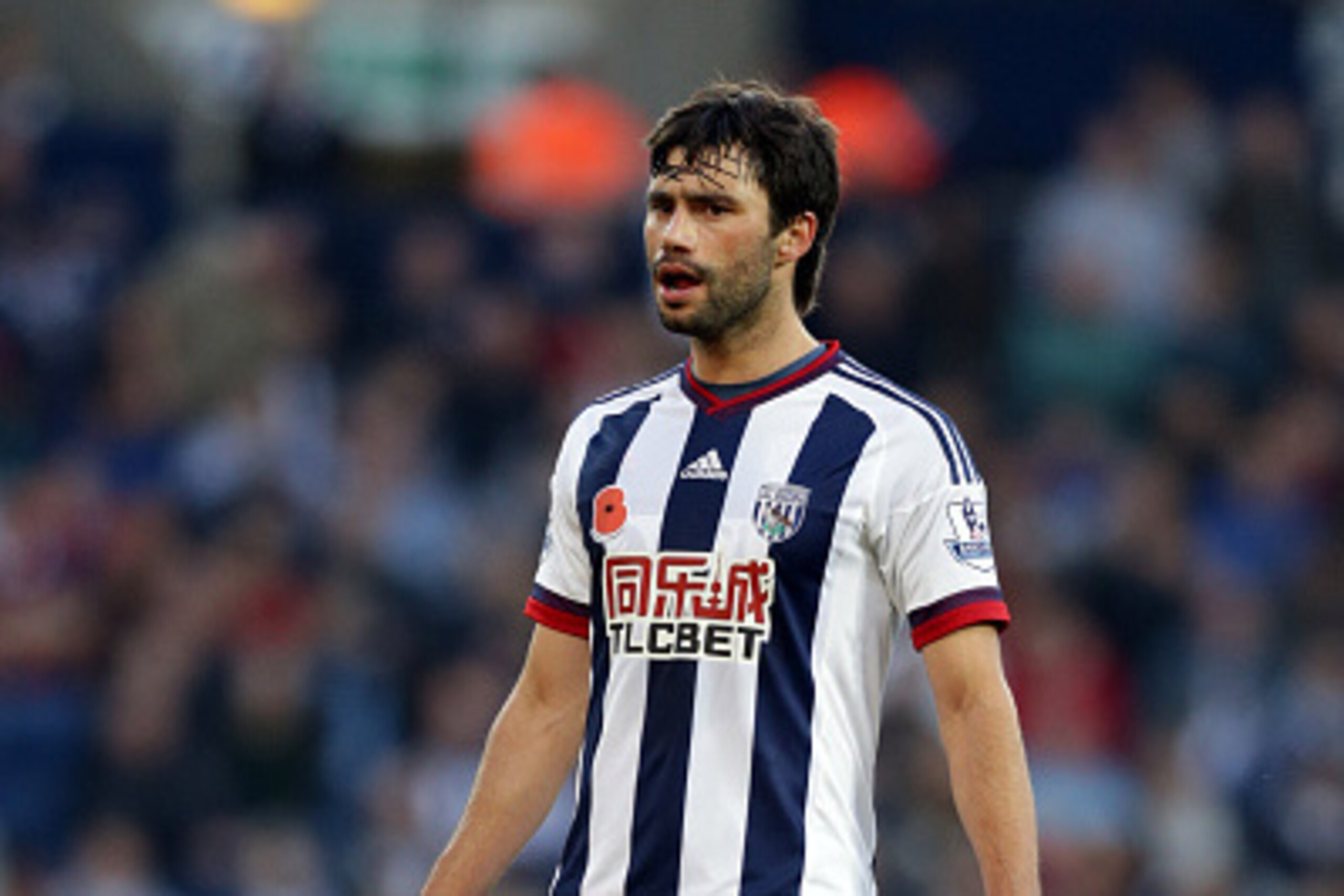 WEST BROMWICH, ENGLAND - OCTOBER 31:  Claudio Yacob of West Bromwich Albion in action during the Barclays Premier League match between West Bromwich Albion and Leicester City at the Hawthorns on October 31, 2015 in West Bromwich, England. (Photo by Clint 