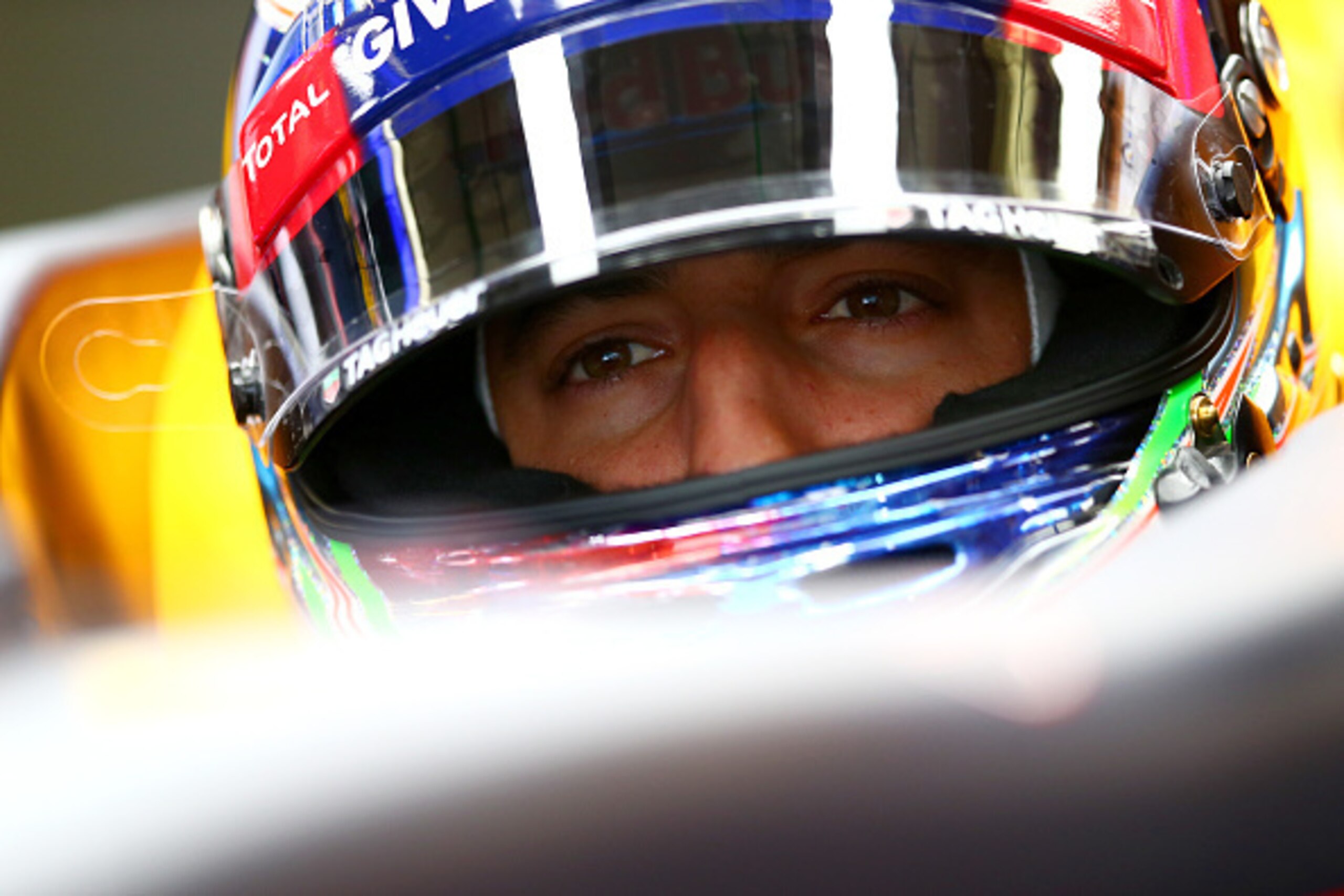 SOCHI, RUSSIA - APRIL 30: Daniel Ricciardo of Australia and Red Bull Racing in the garage during final practice ahead of the Formula One Grand Prix of Russia at Sochi Autodrom on April 30, 2016 in Sochi, Russia.  (Photo by Dan Istitene/Getty Images)