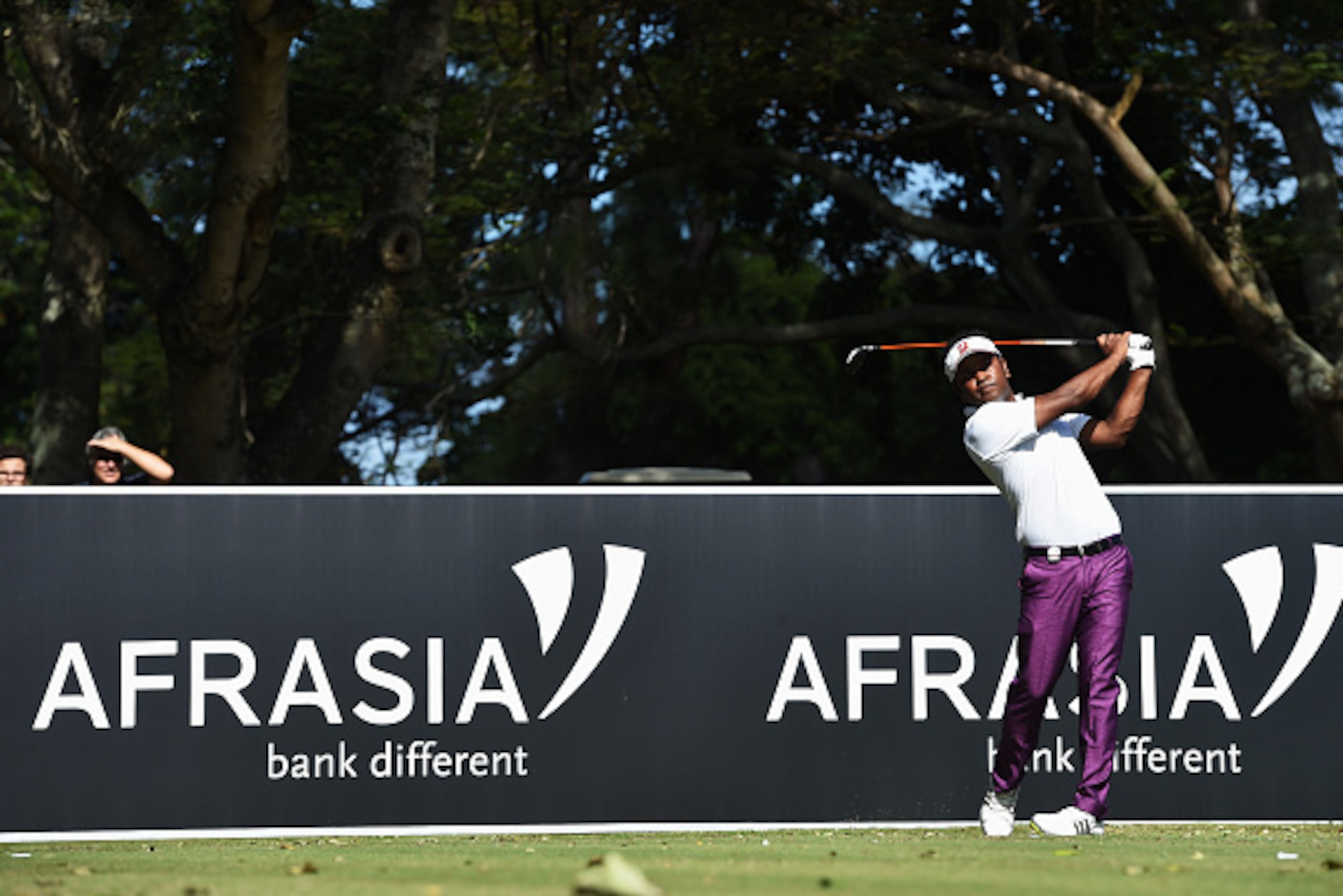 POSTE DE FLACQ, MAURITIUS - MAY 14:  Siddikur Rahman of Bangladesh plays a shot during the third round of AfrAsia Bank Mauritius Open at Four Seasons Golf Club Mauritius at Anahita on May 14, 2016 in Poste de Flacq, Mauritius.  (Photo by Stuart Franklin/G