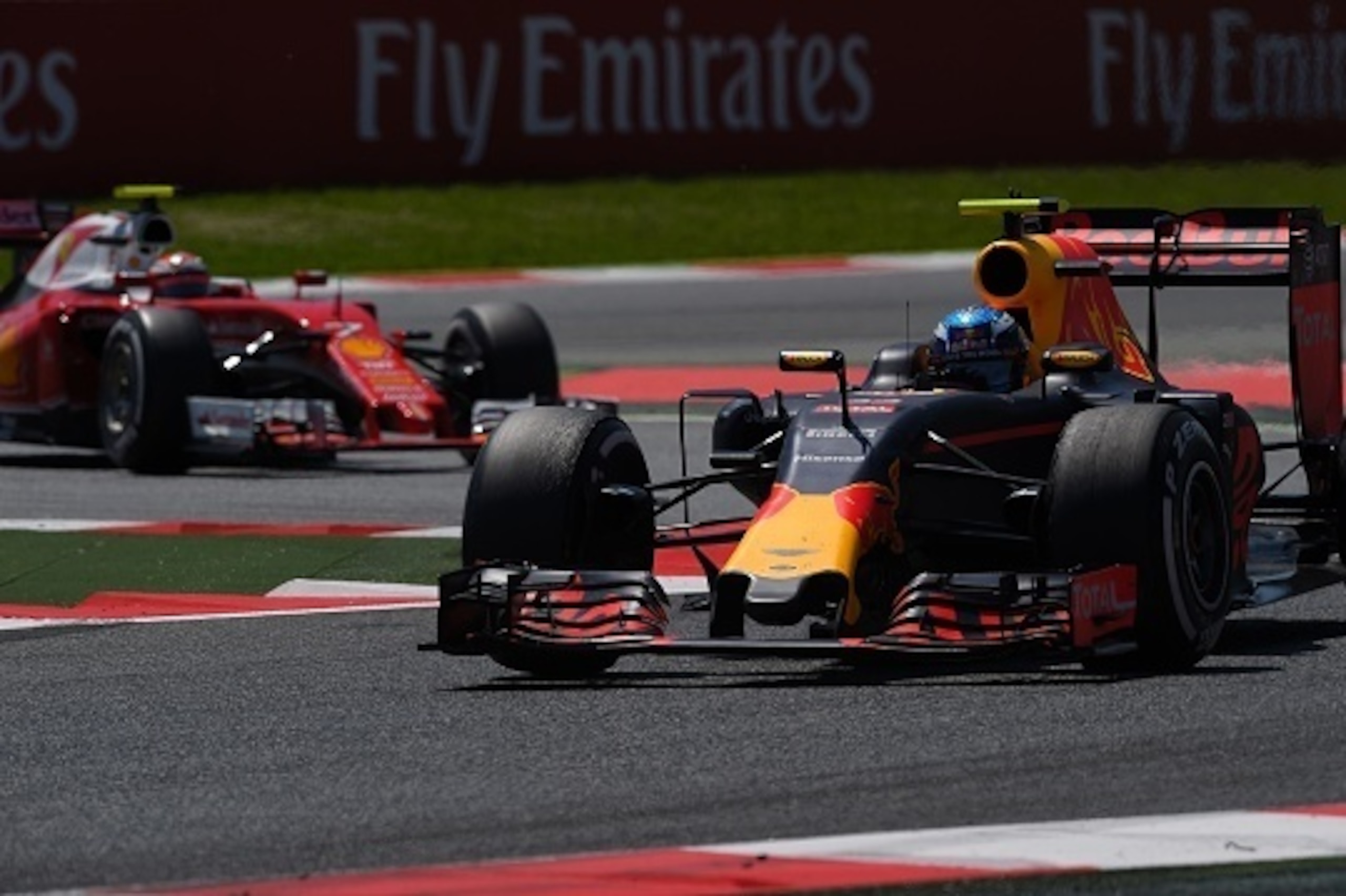 Infiniti Red Bull racing's Belgian-Dutch driver Max Verstappen drives at the Circuit de Catalunya on May 15, 2016 in Montmelo on the outskirts of Barcelona during the Spanish Formula One Grand Prix. / AFP / LLUIS GENE        (Photo credit should read LLUI