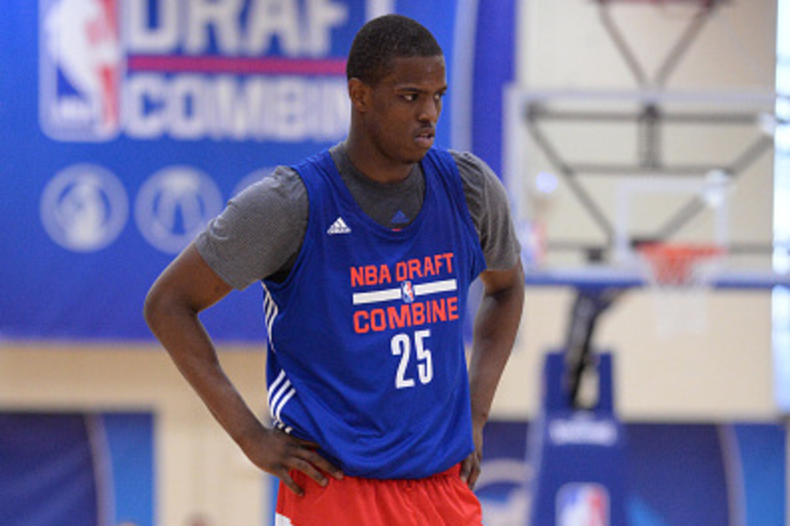 CHICAGO, IL - MAY 12: Isaiah Whitehead #25 stands on the court during 2016 NBA Draft Combine on May 12, 2016 at the Quest Multisport in Chicago, Illinois. NOTE TO USER: User expressly acknowledges and agrees that, by downloading and/or using this photogra CHICAGO, IL - MAY 12: Isaiah Whitehead #25 stands on the court during 2016 NBA Draft Combine on May 12, 2016 at the Quest Multisport in Chicago, Illinois. NOTE TO USER: User expressly acknowledges and agrees that, by downloading and/or using this photogra
